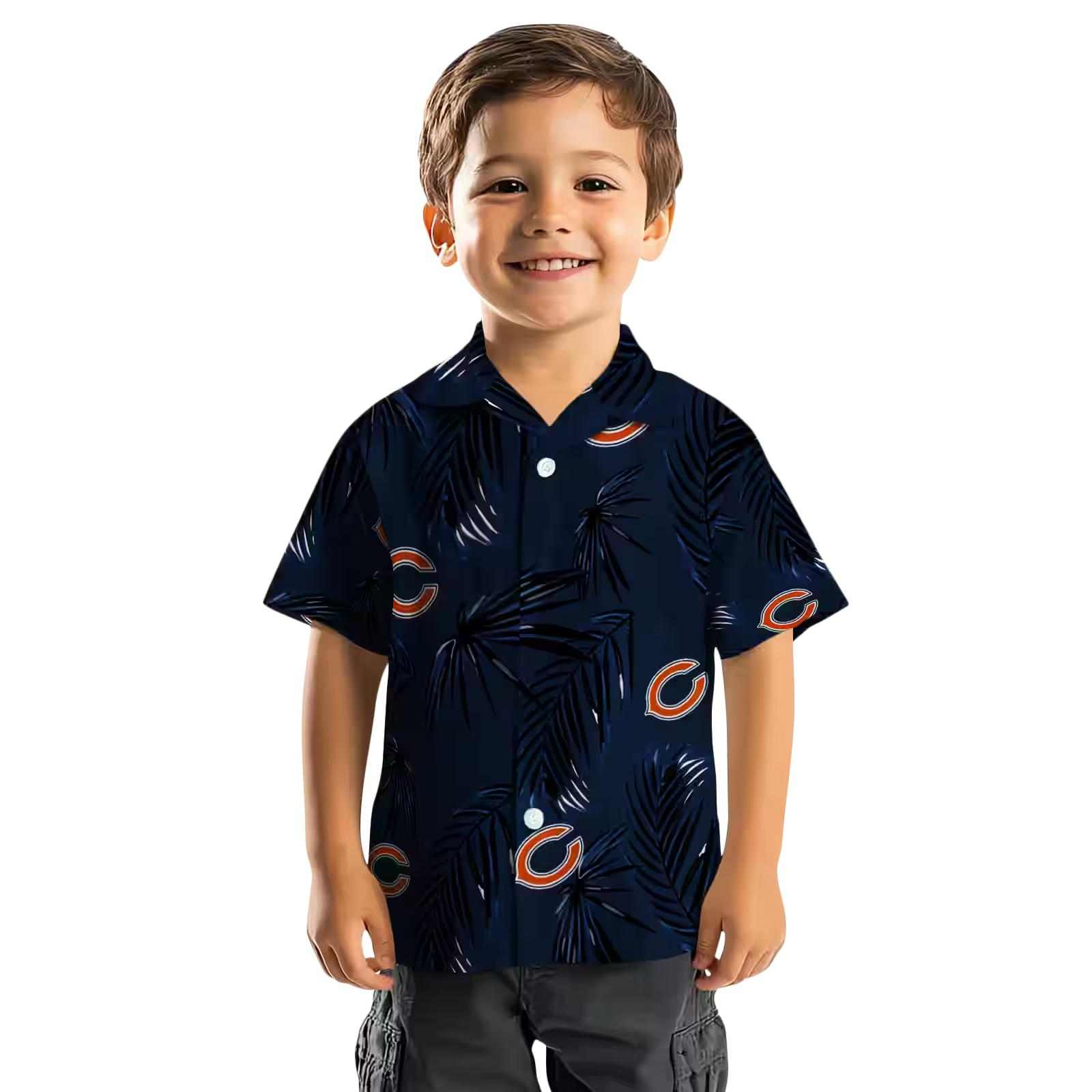 chicago bears palm leaf blue hawaiian shirt top rated