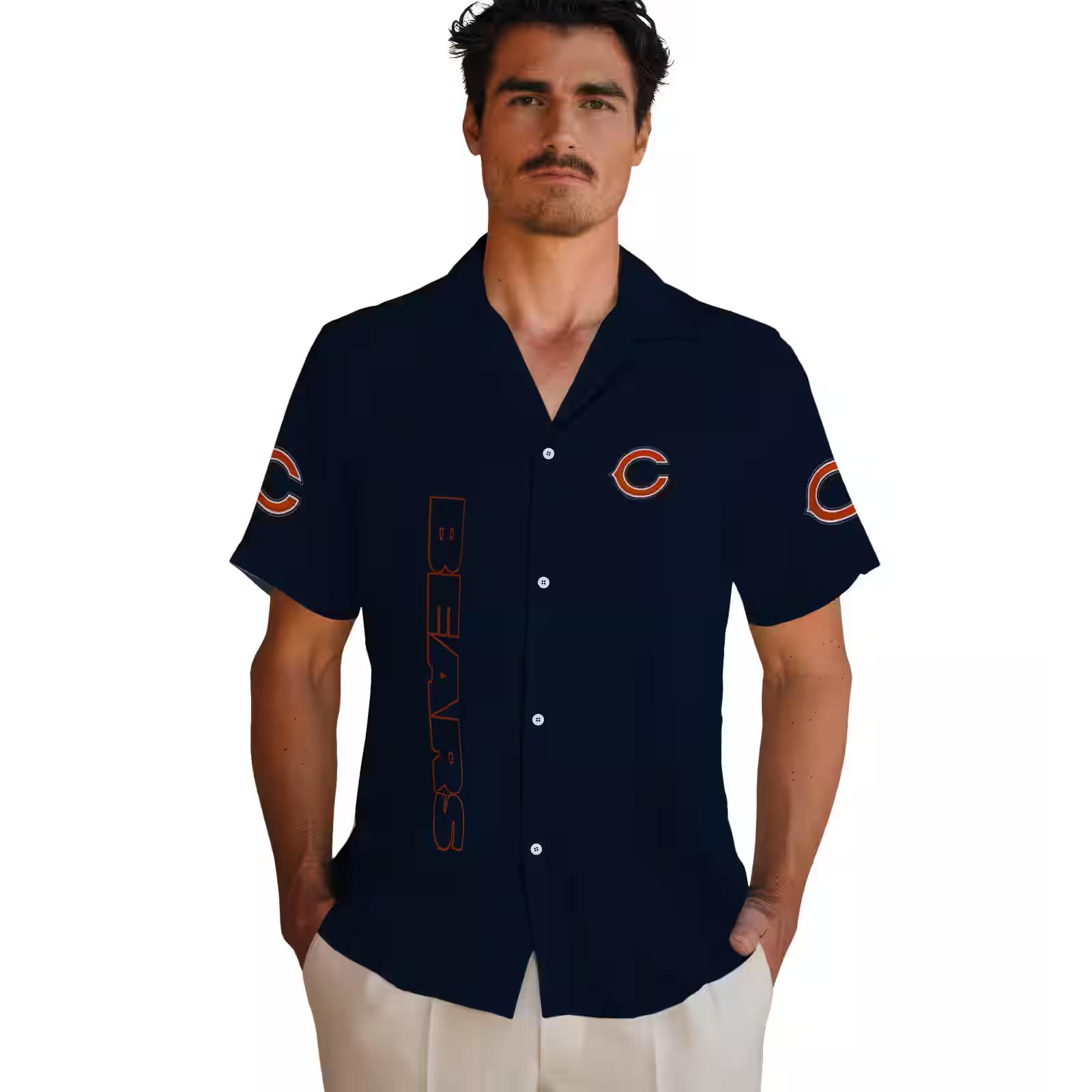 chicago bears stuart minion blue hawaiian shirt fashion forward