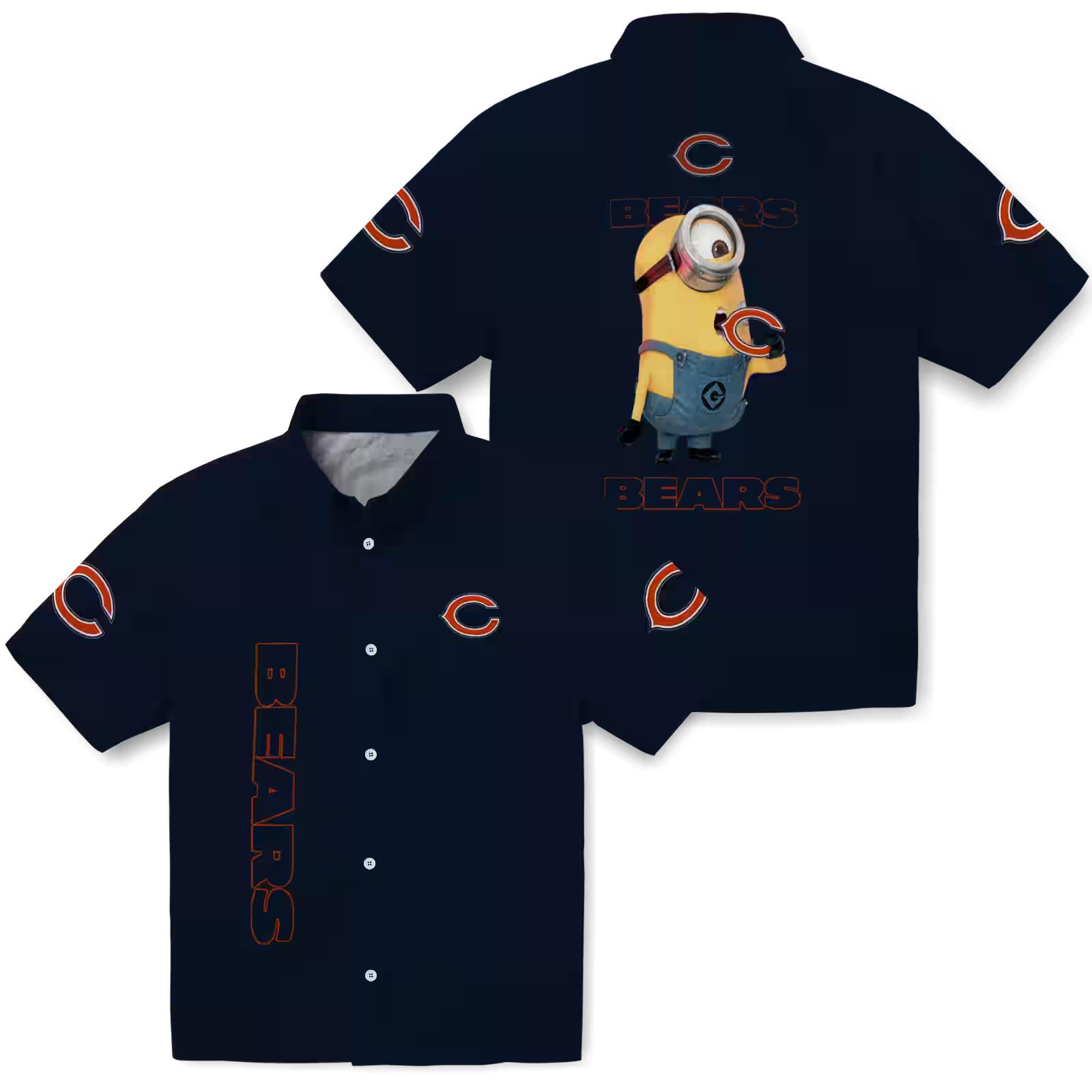 chicago bears stuart minion blue hawaiian shirt high quality