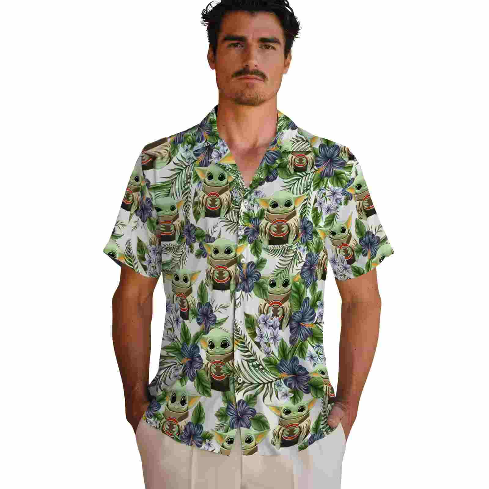 chicago bears tropical yoda green hawaiian shirt fashion forward