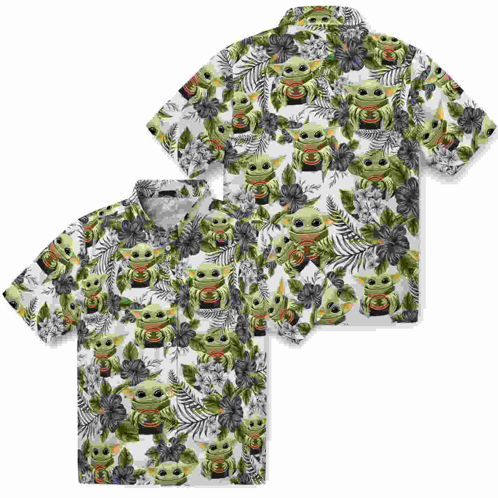 chicago bears tropical yoda green hawaiian shirt high quality