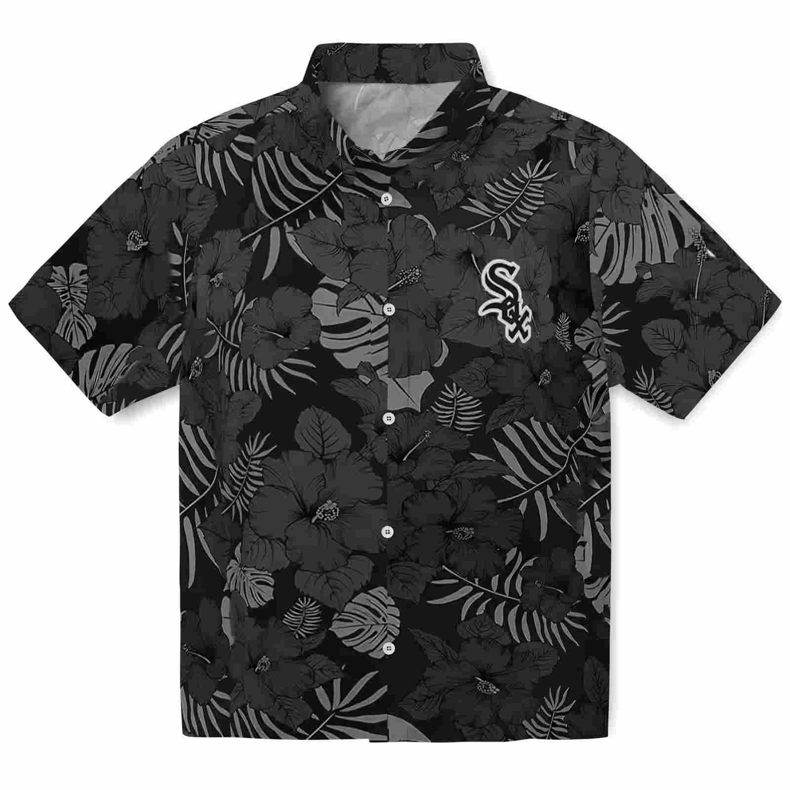 Chicago White Sox Jungle Vibes Black Hawaiian Shirt