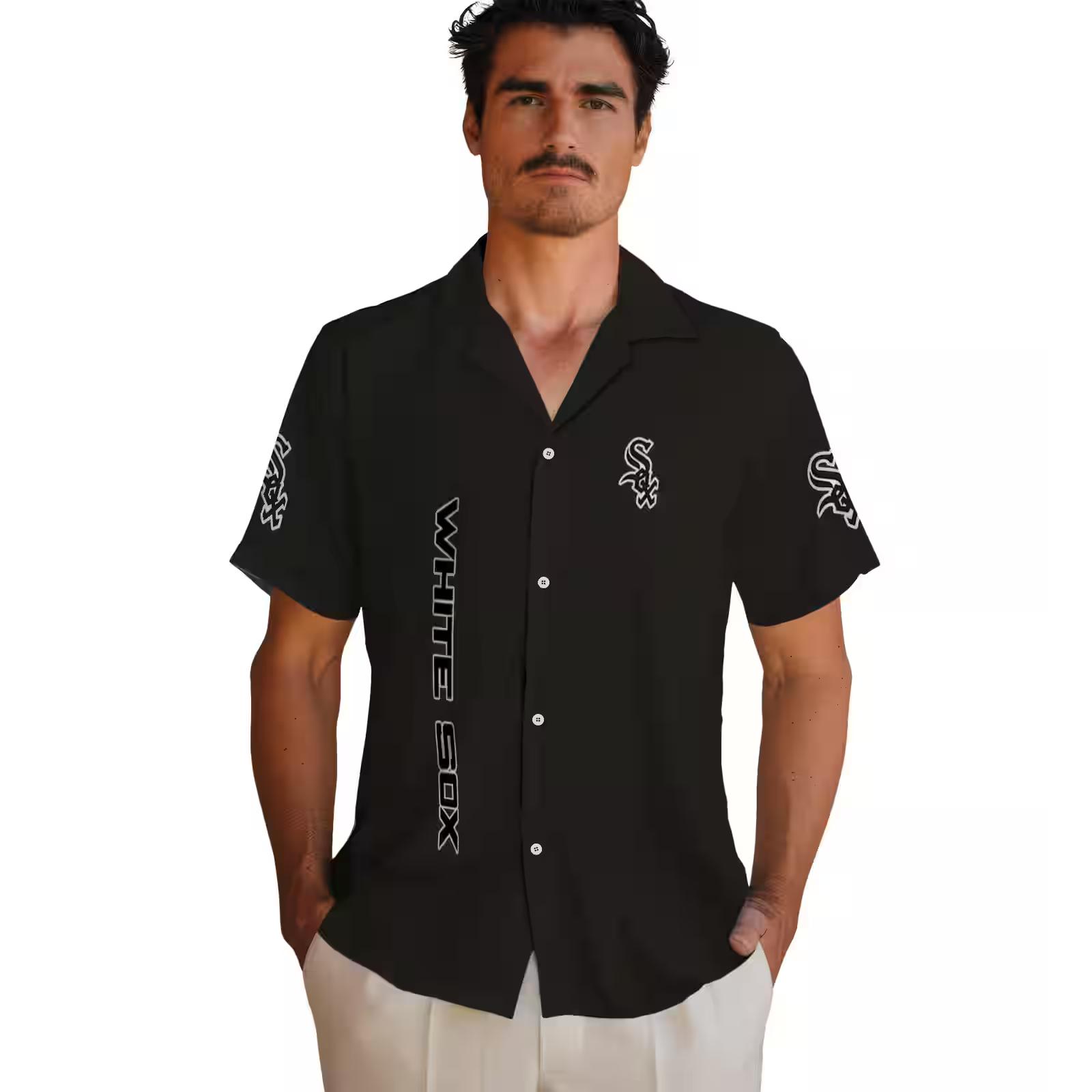 chicago white sox stuart minion black hawaiian shirt fashion forward