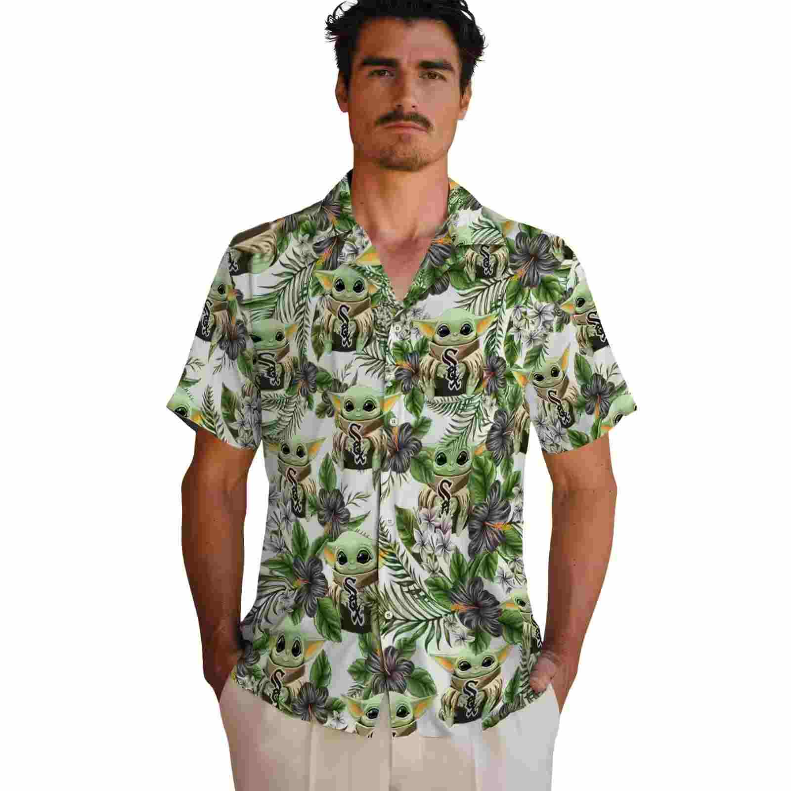 chicago white sox tropical yoda green hawaiian shirt fashion forward