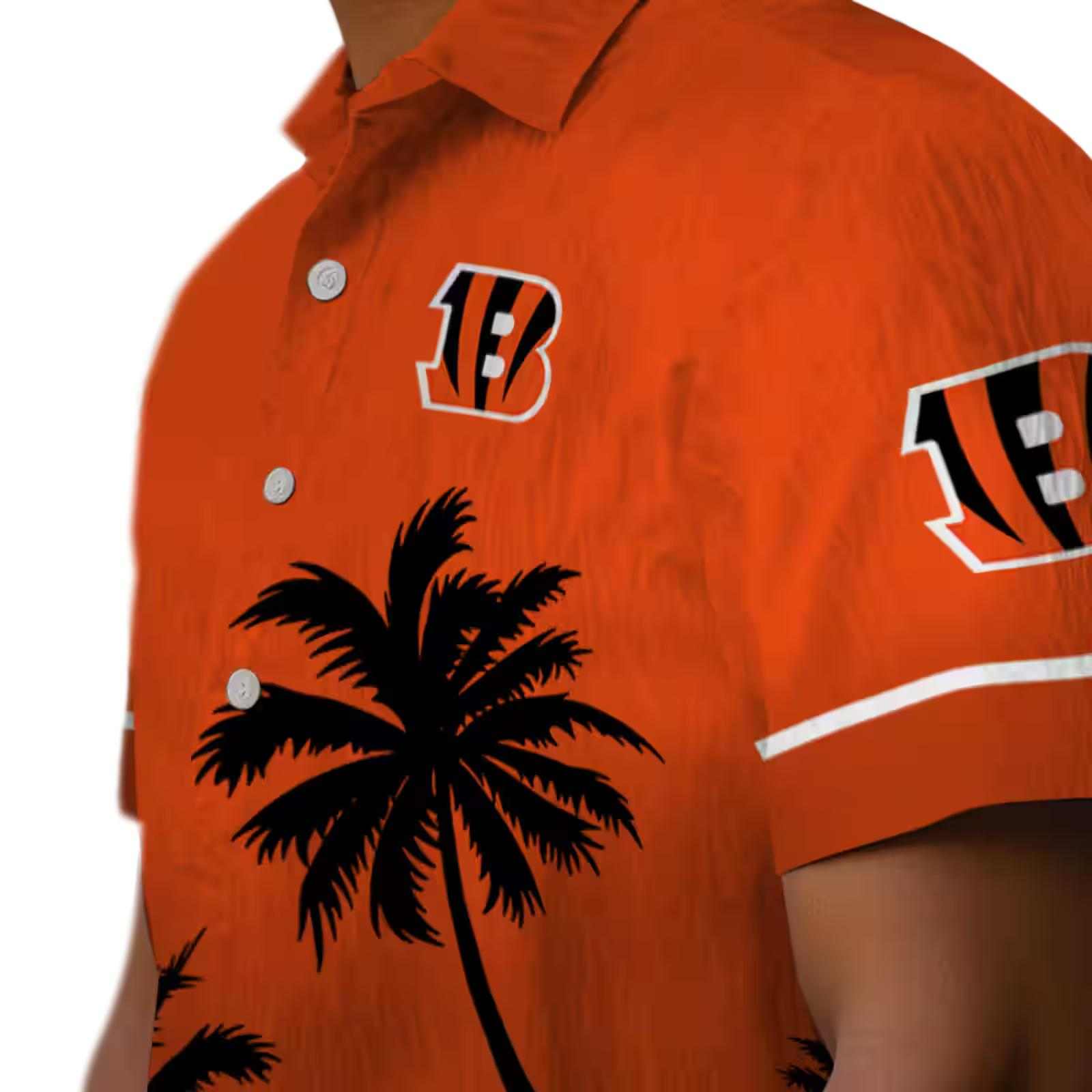 cincinnati bengals beach sunset orange black hawaiian shirt trendy