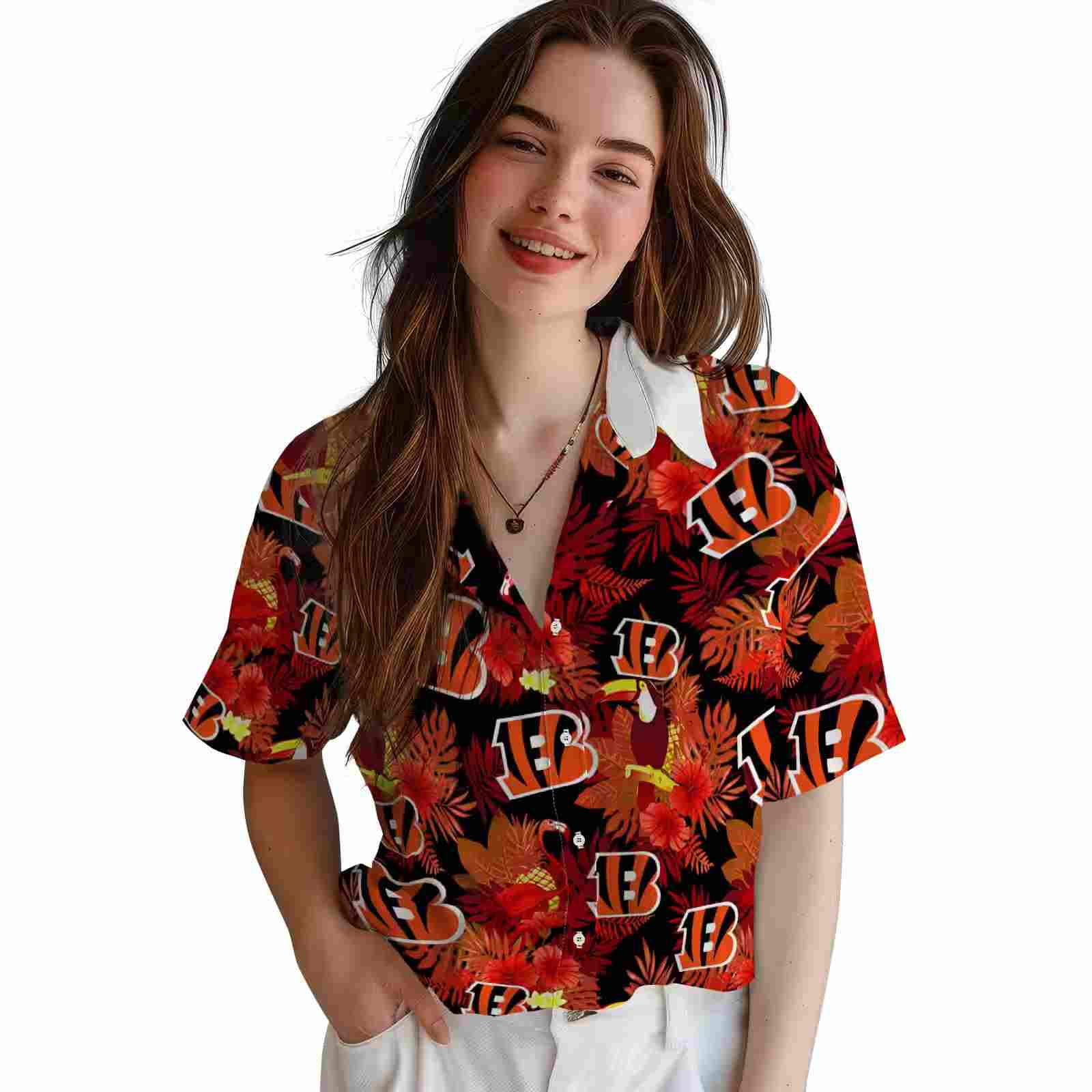 cincinnati bengals floral toucan orange red hawaiian shirt latest model