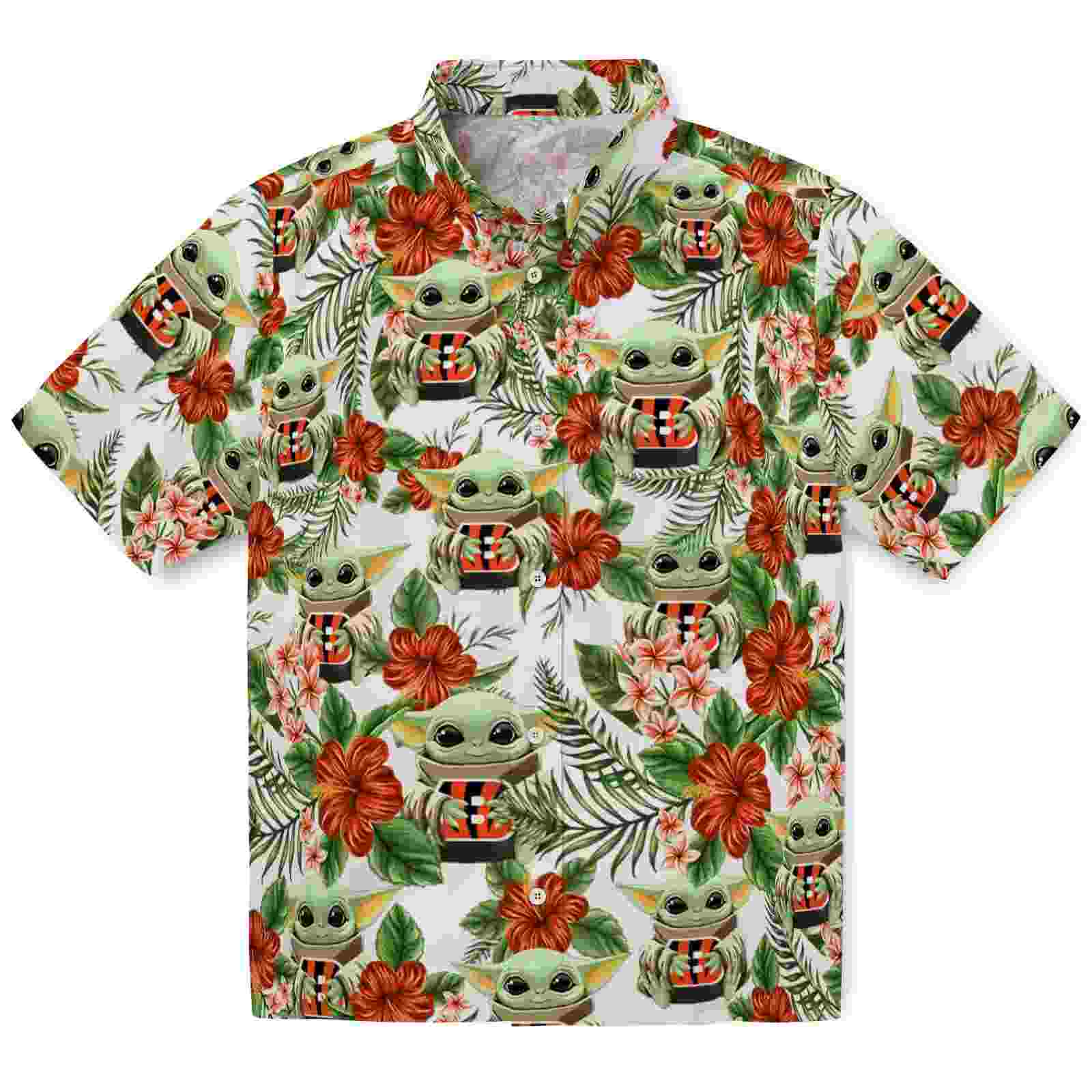 Cincinnati Bengals Tropical Yoda Green Hawaiian Shirt