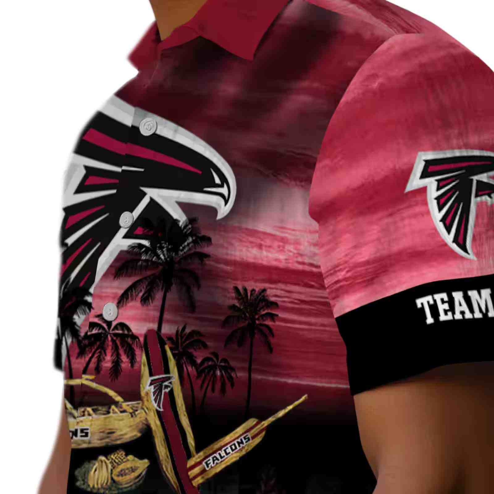 custom atlanta falcons tropical canoe red hawaiian shirt trendy