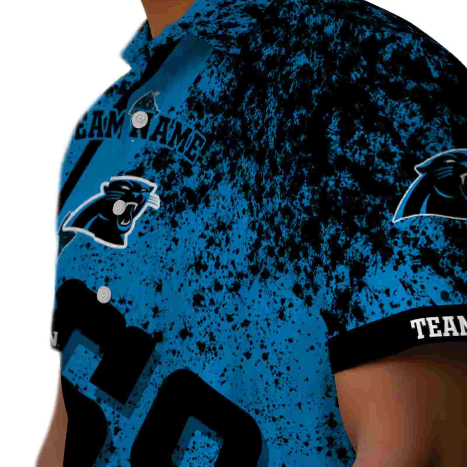 custom carolina panthers star stripes blue hawaiian shirt trendy