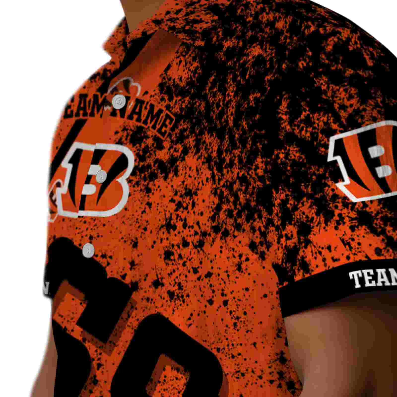 custom cincinnati bengals star stripes orange hawaiian shirt trendy