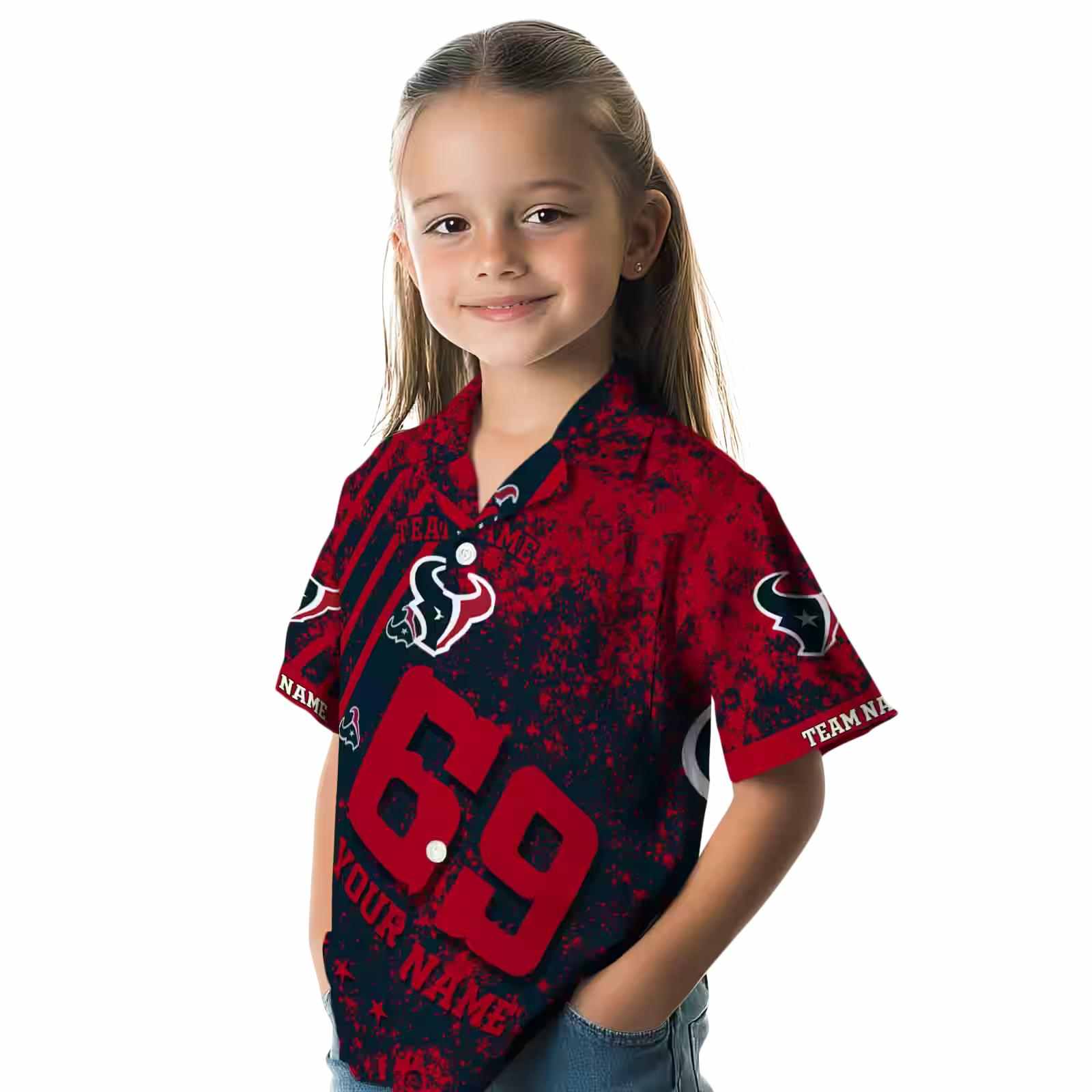 custom houston texans star stripes blue hawaiian shirt premium grade