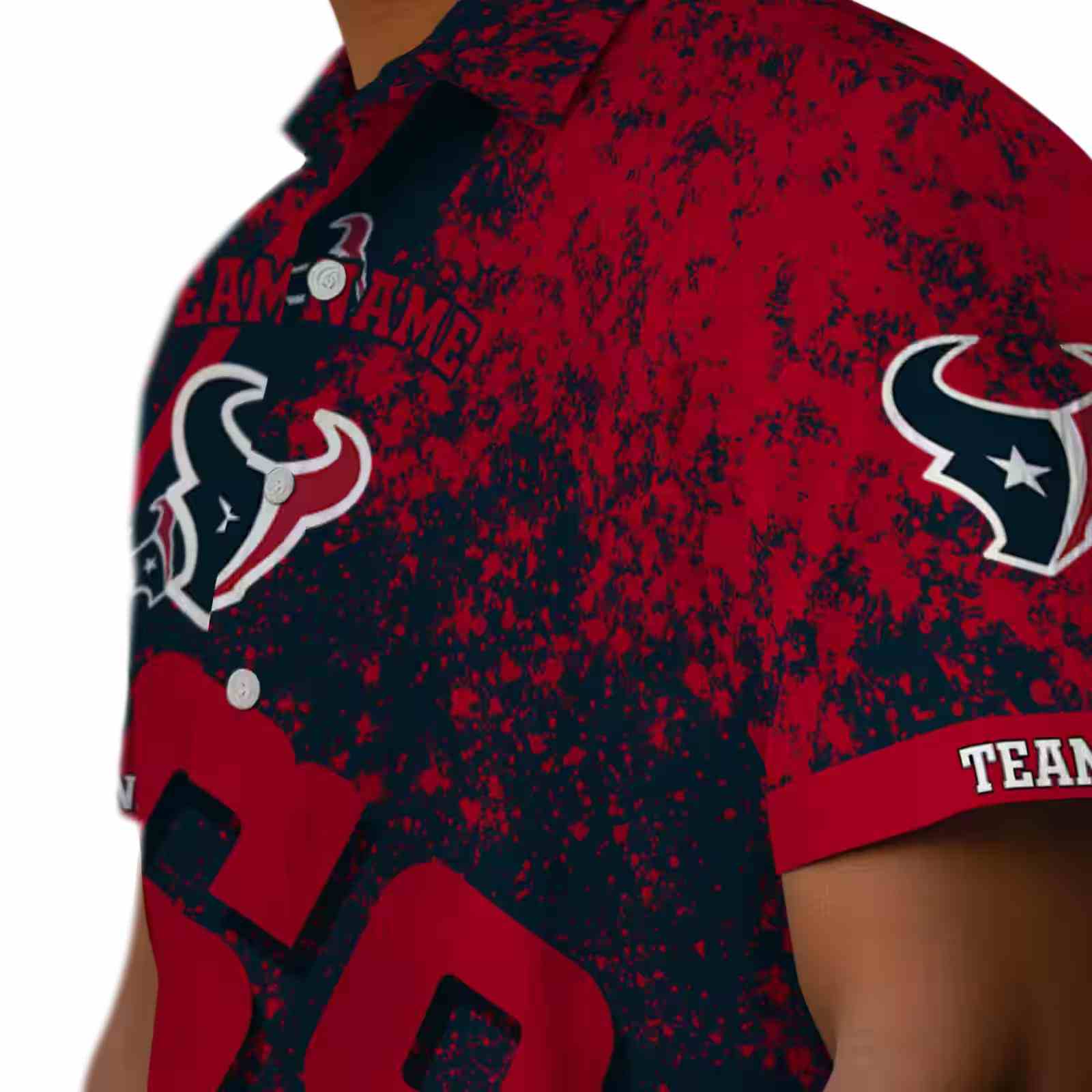 custom houston texans star stripes blue hawaiian shirt trendy