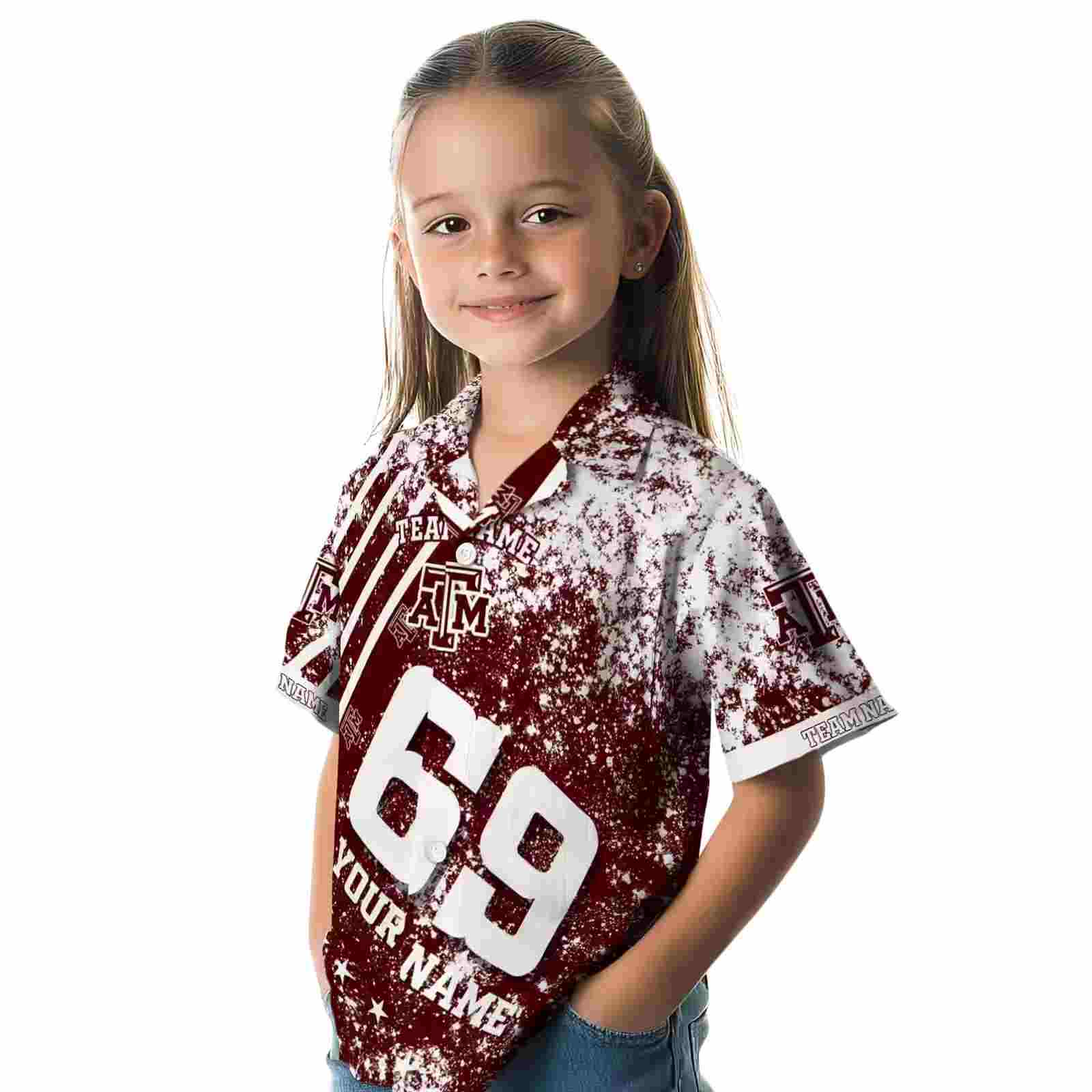 custom texas am aggies star stripes maroon hawaiian shirt premium grade