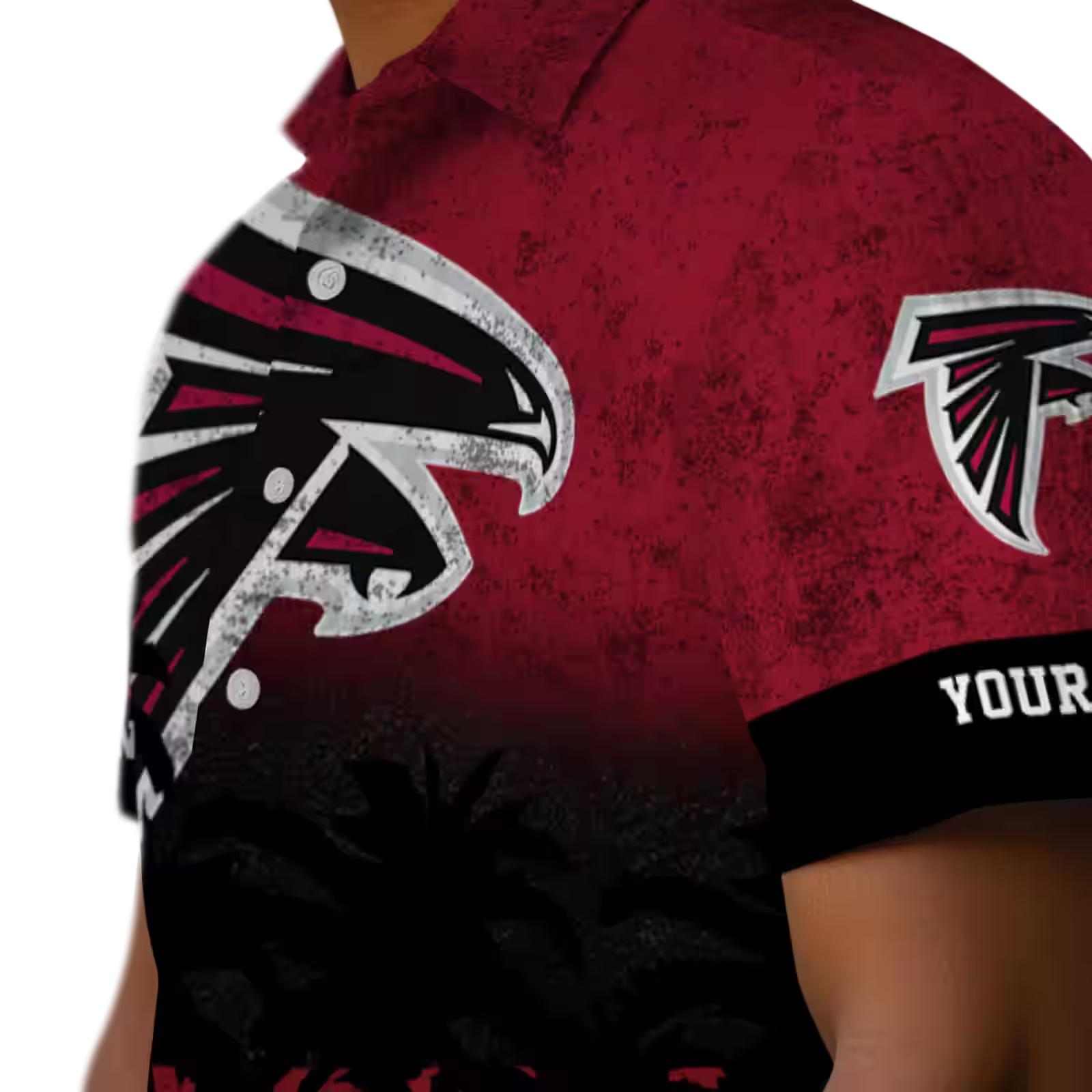 customized atlanta falcons sunset pattern red black hawaiian shirt trendy