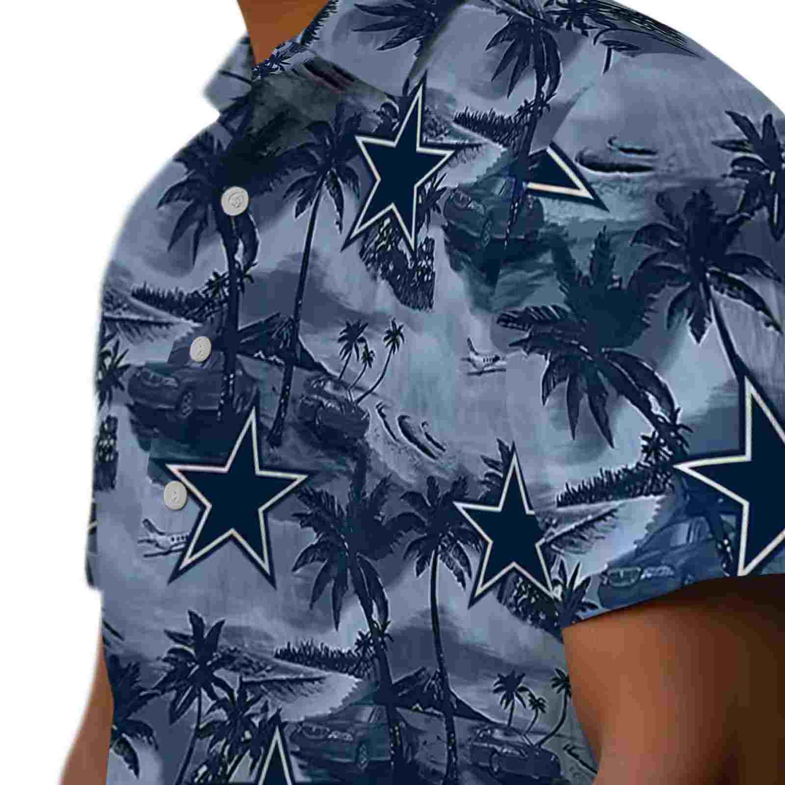 dallas cowboys coastal palms blue hawaiian shirt trendy