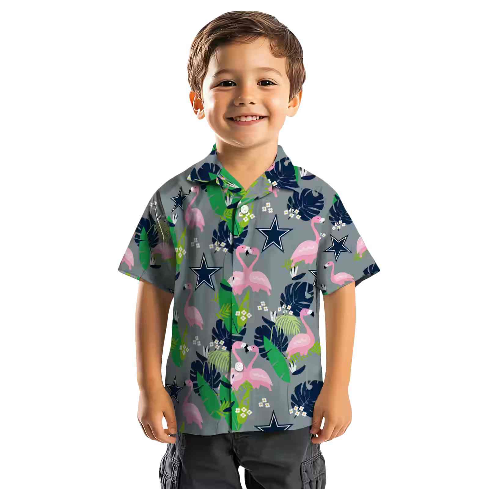 dallas cowboys flamingo foliage blue green hawaiian shirt top rated