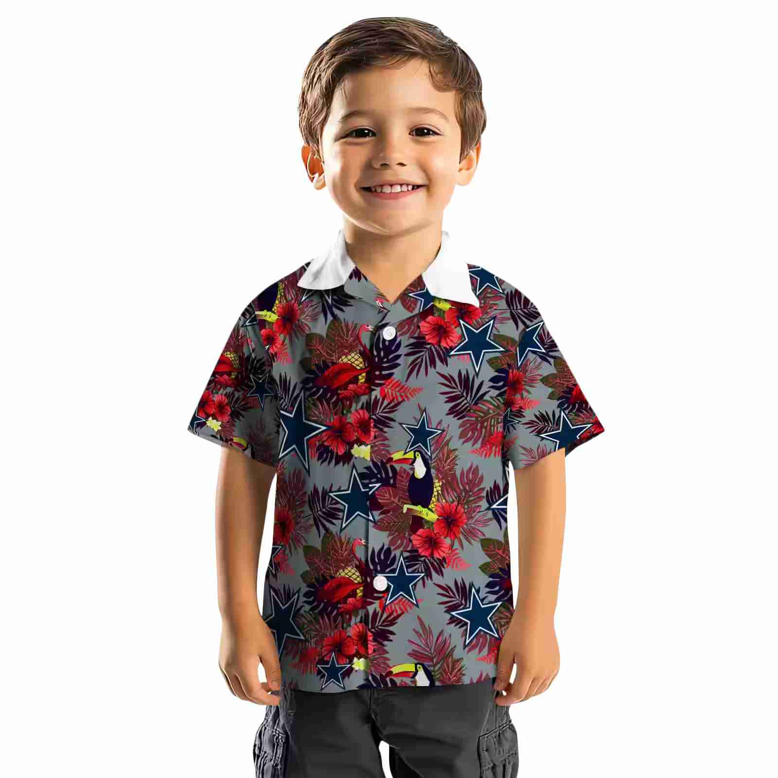 dallas cowboys floral toucan blue red hawaiian shirt top rated