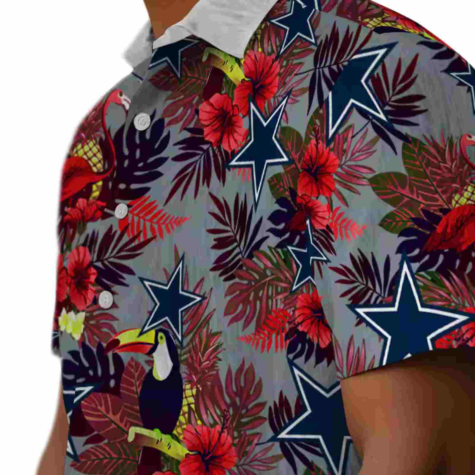 dallas cowboys floral toucan blue red hawaiian shirt trendy