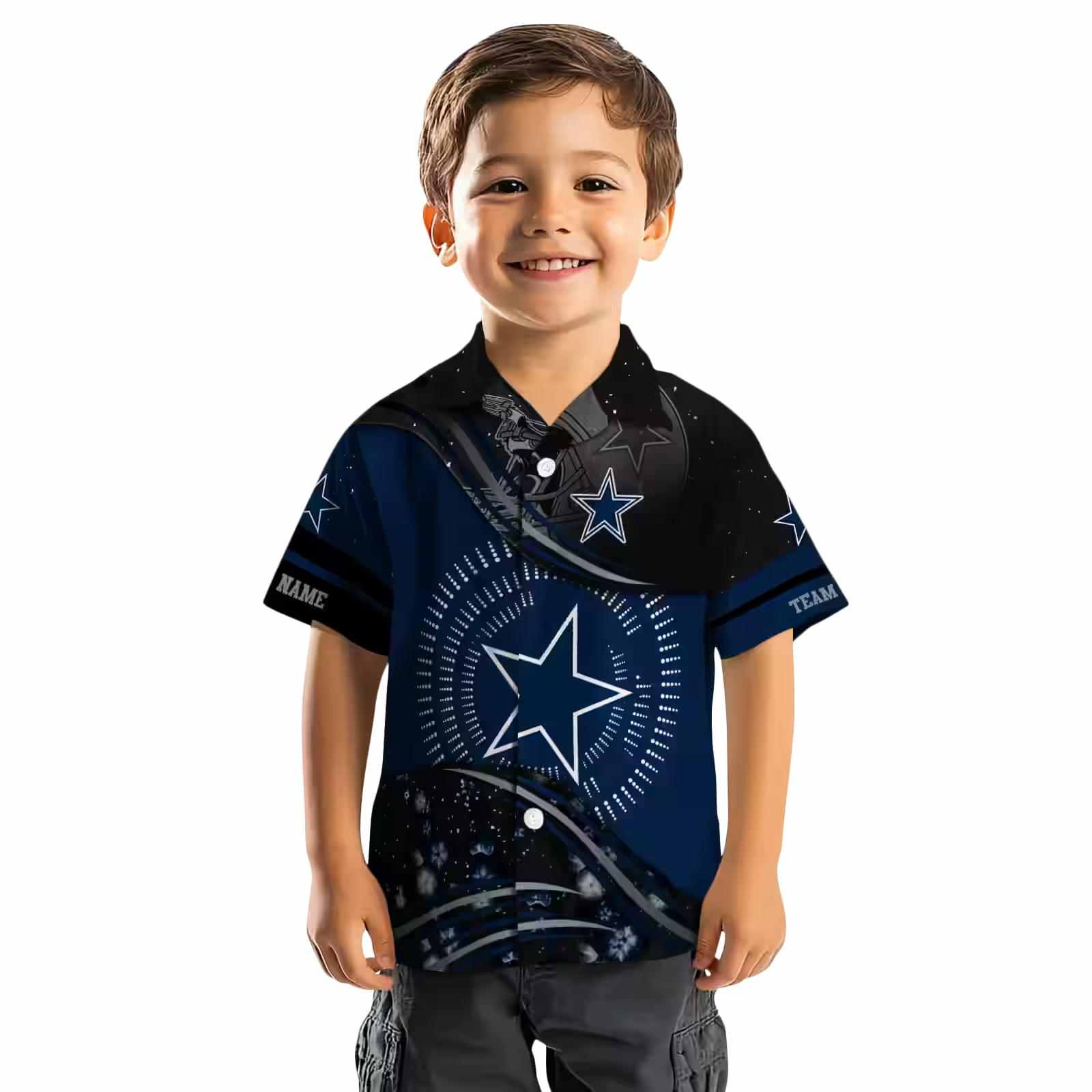 dallas cowboys football wave blue black hawaiian shirt top rated