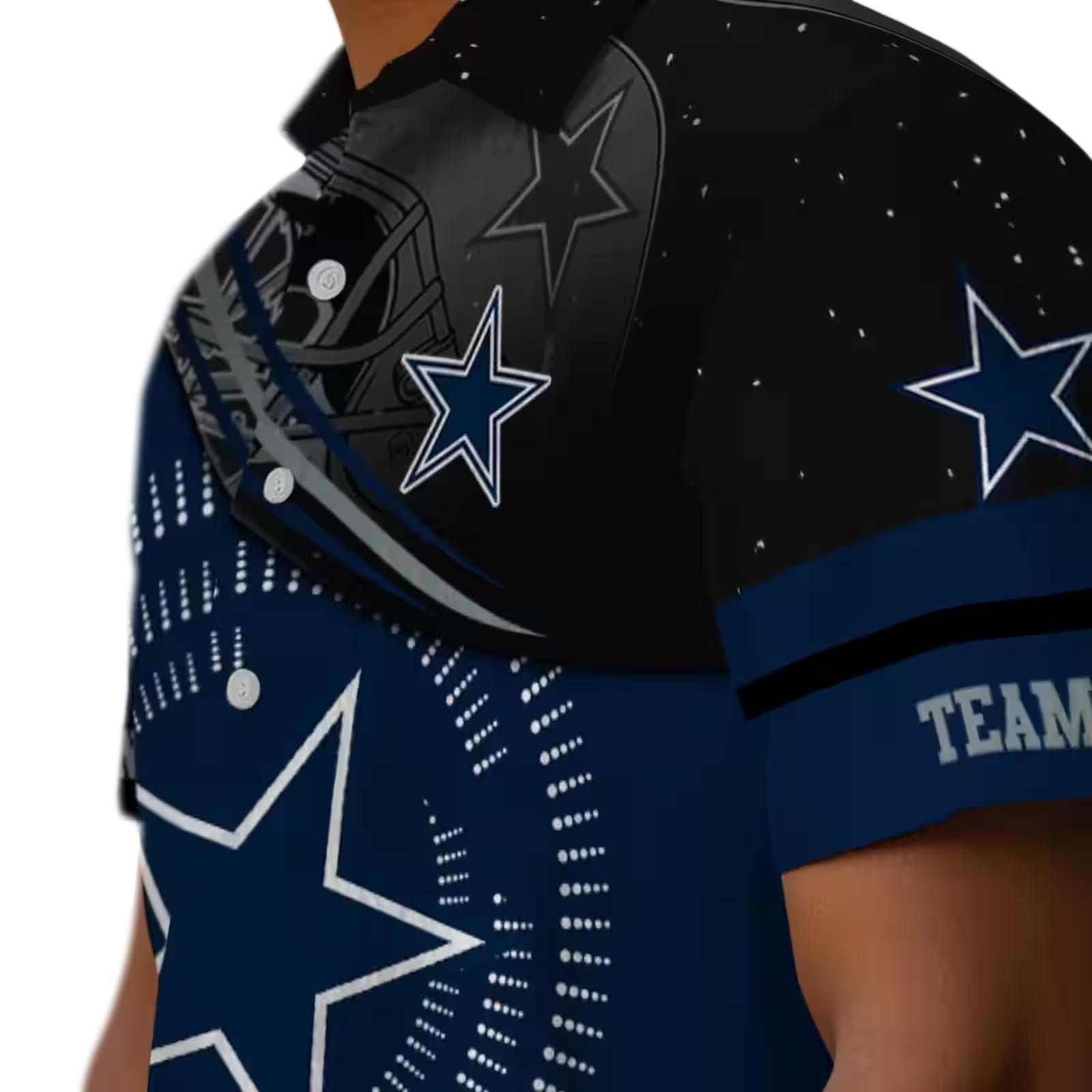 dallas cowboys football wave blue black hawaiian shirt trendy