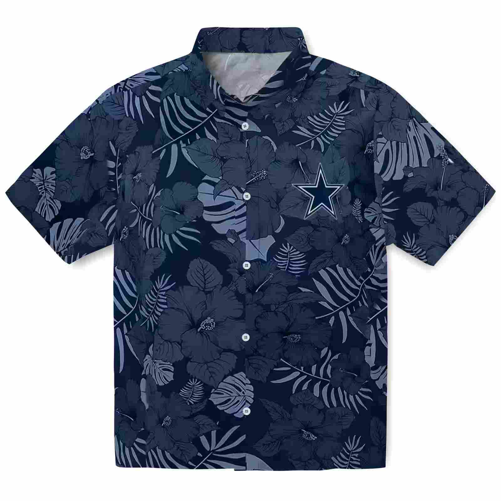 Dallas Cowboys Jungle Vibes Blue Hawaiian Shirt