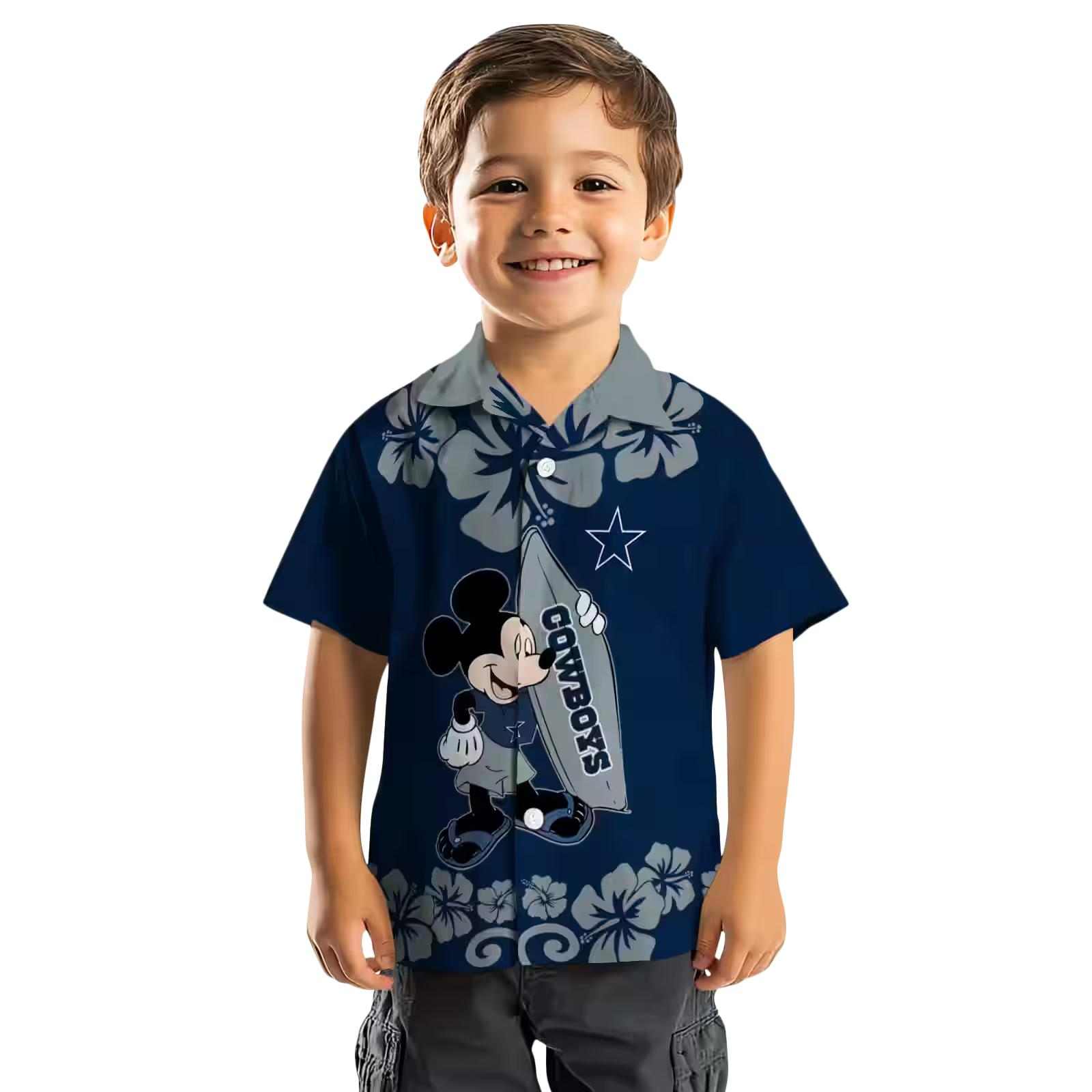 dallas cowboys surfing mickey blue hawaiian shirt top rated