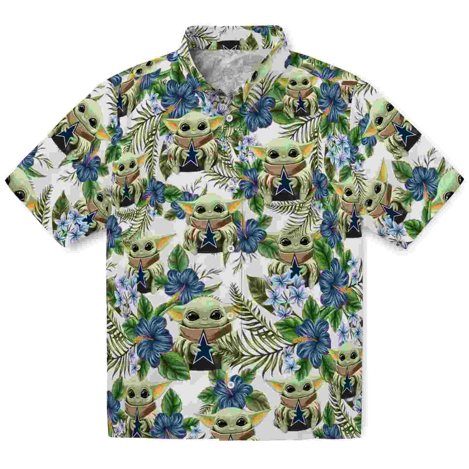 Dallas Cowboys Tropical Yoda Green Hawaiian Shirt