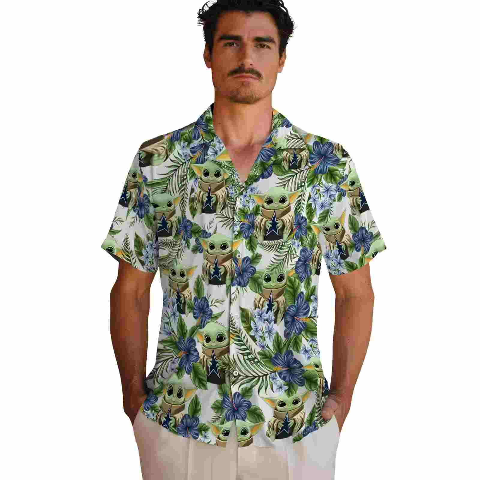 dallas cowboys tropical yoda green hawaiian shirt fashion forward