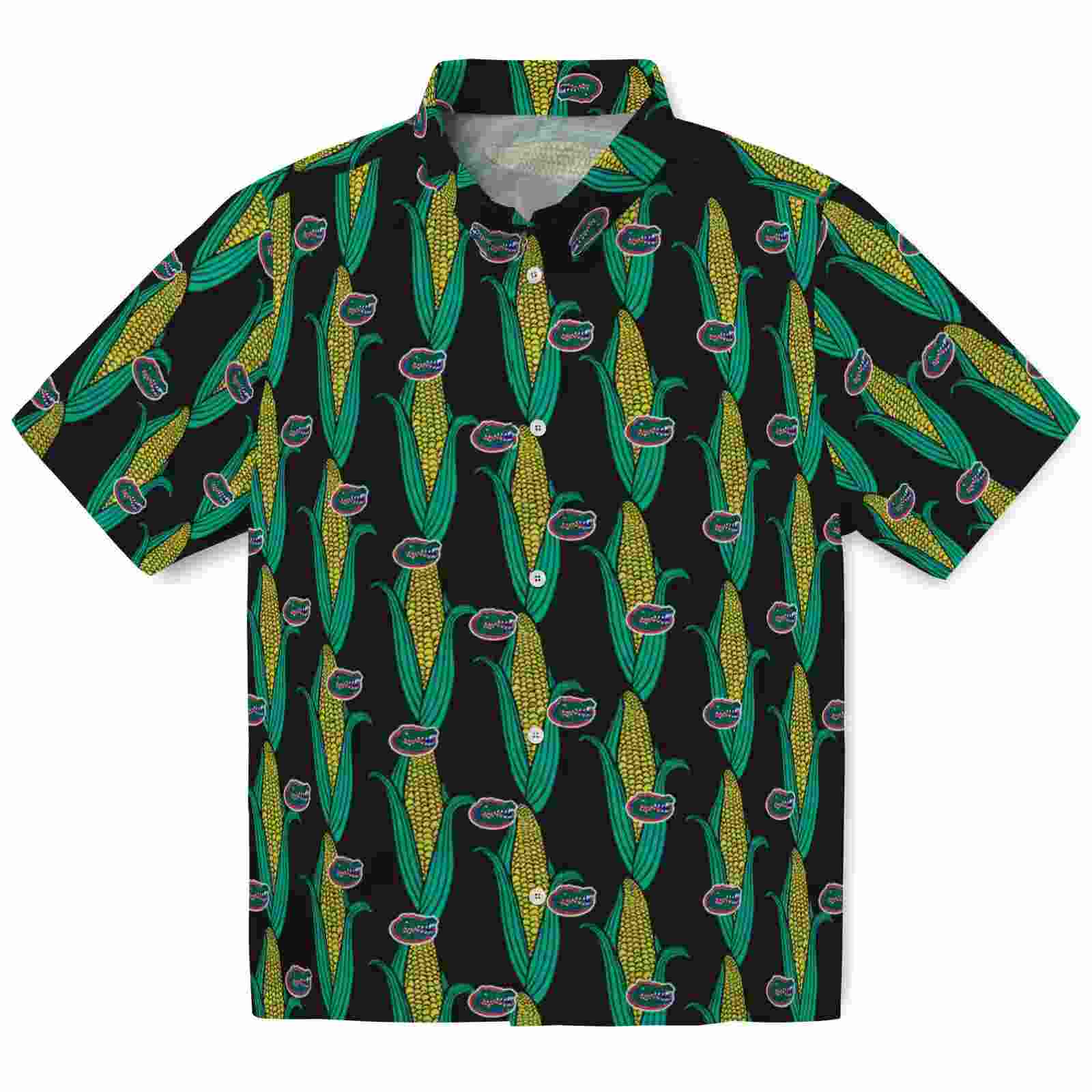 florida gators corn motifs black green hawaiian shirt best selling