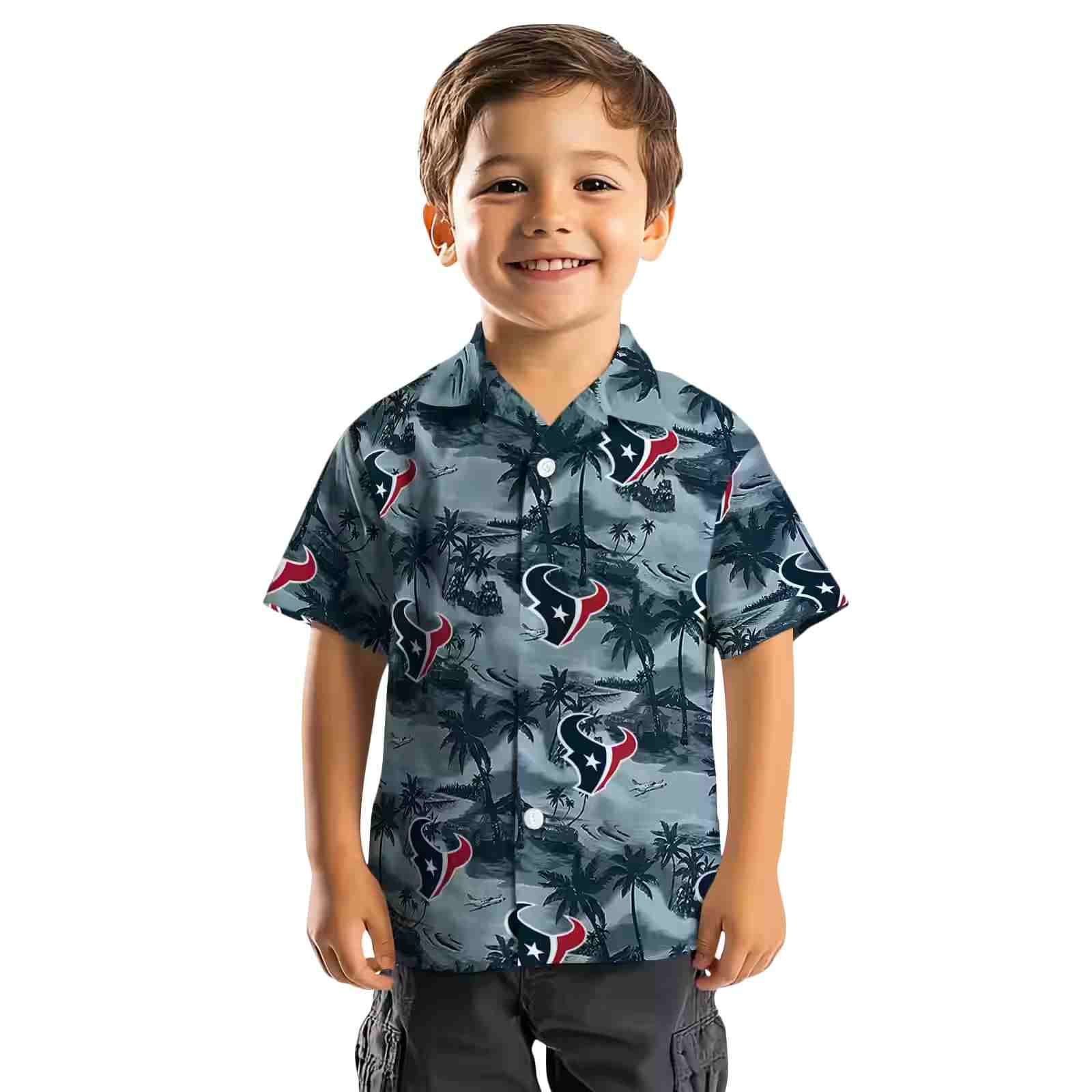 houston texans coastal palms blue hawaiian shirt top rated