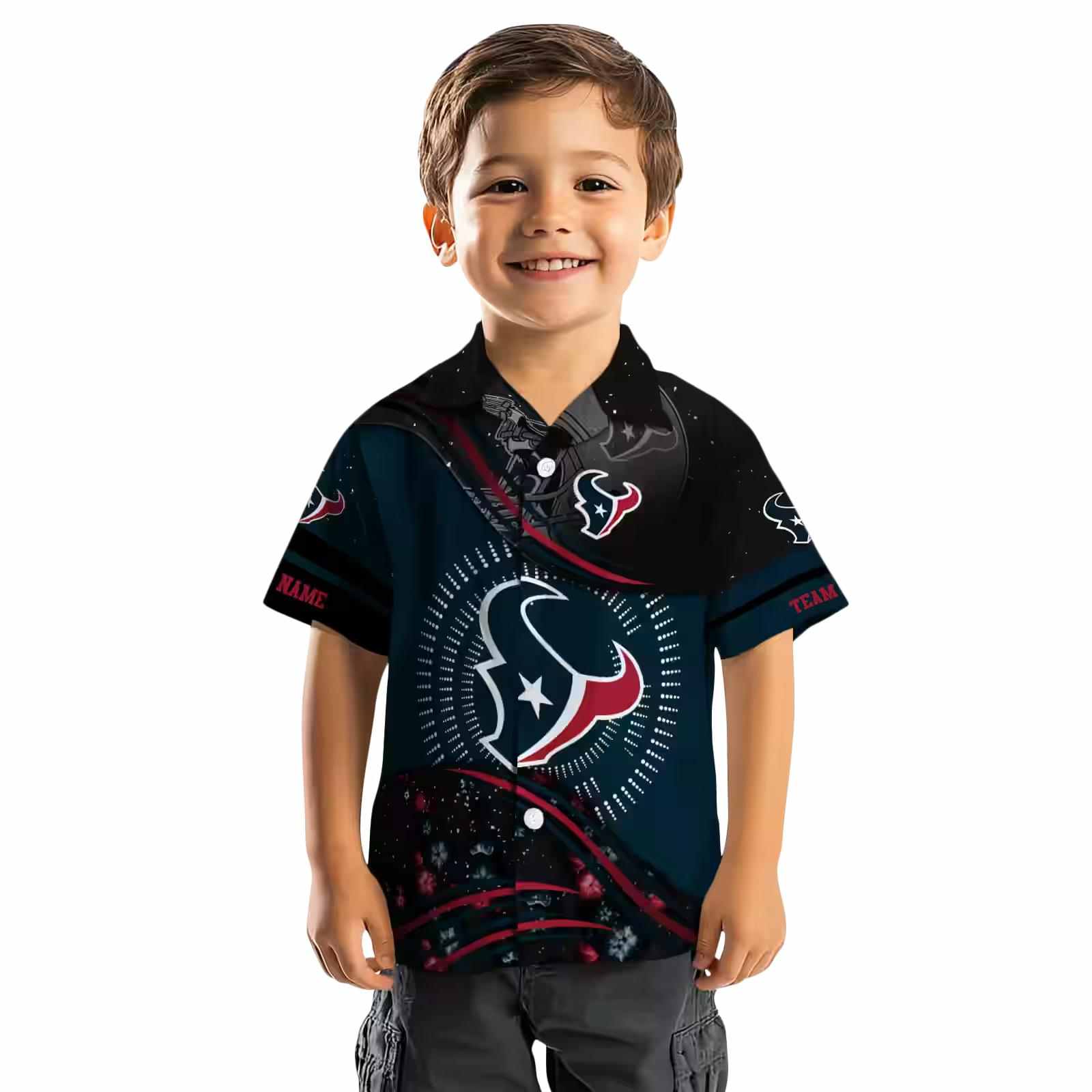 houston texans football wave blue black hawaiian shirt top rated