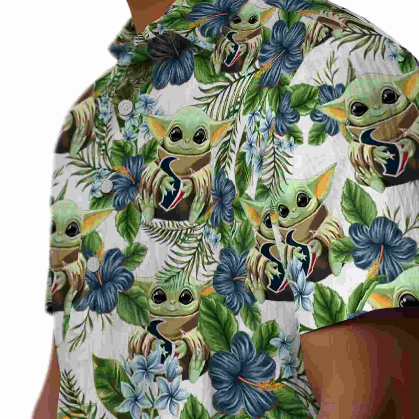 houston texans tropical yoda green hawaiian shirt trendy