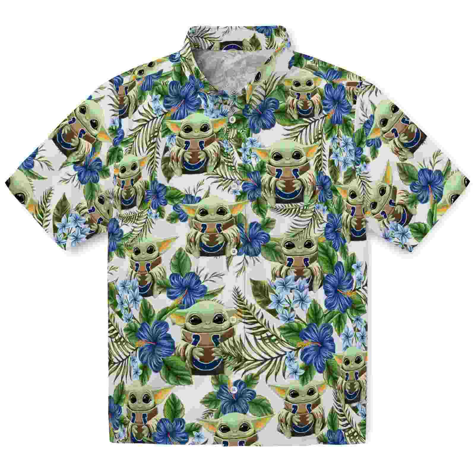 Indianapolis Colts Tropical Yoda Green Hawaiian Shirt