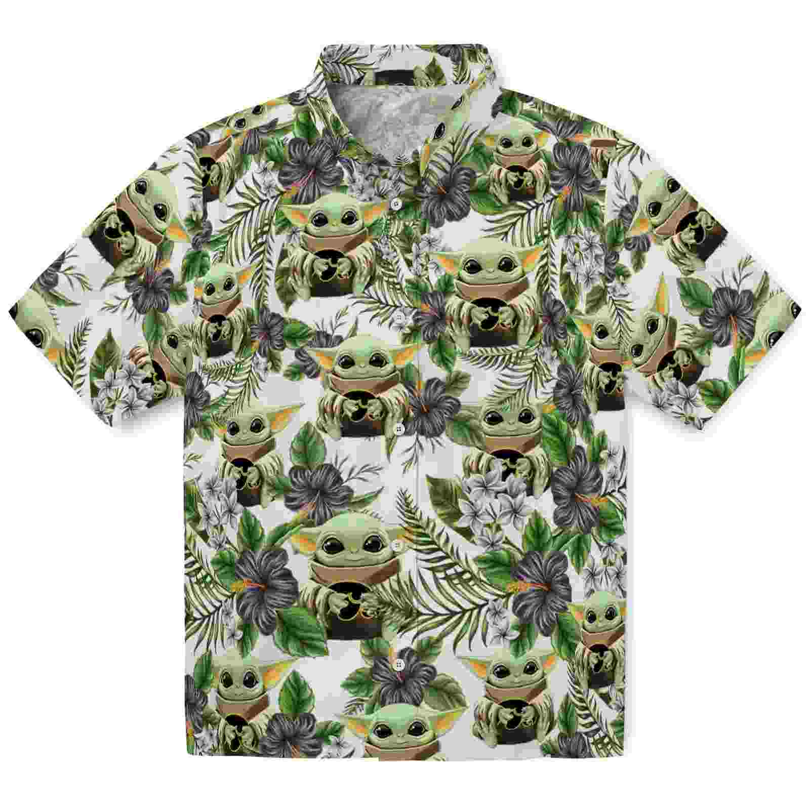 Iowa Hawkeyes Tropical Yoda Green Hawaiian Shirt