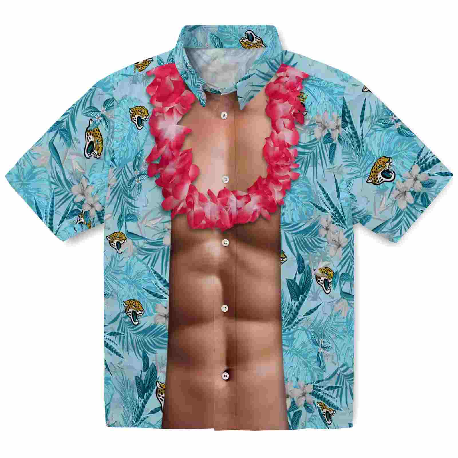 Jacksonville Jaguars Chest Illusion Teal Hawaiian Shirt