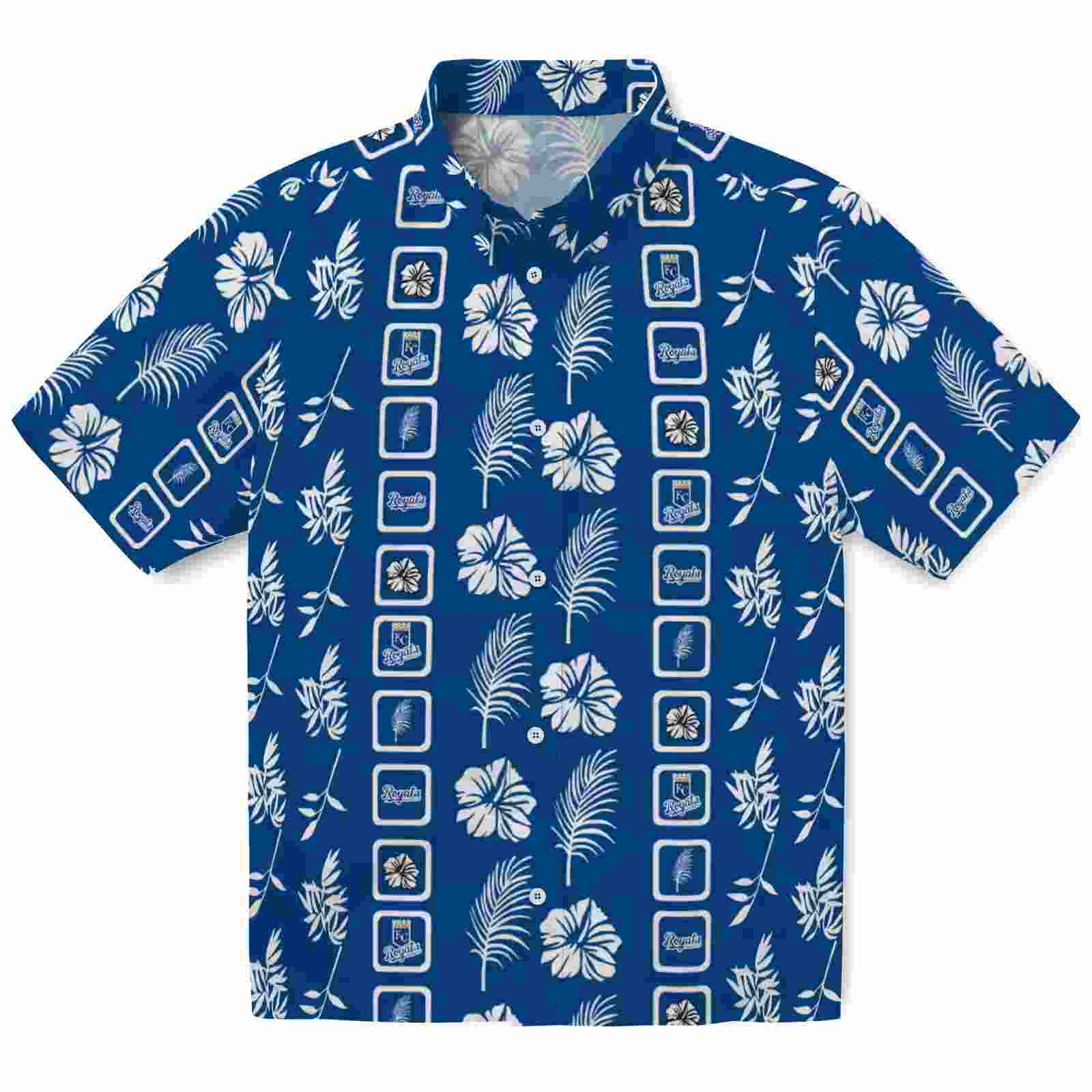 Kansas City Royals Framed Floral Royal Blue Hawaiian Shirt