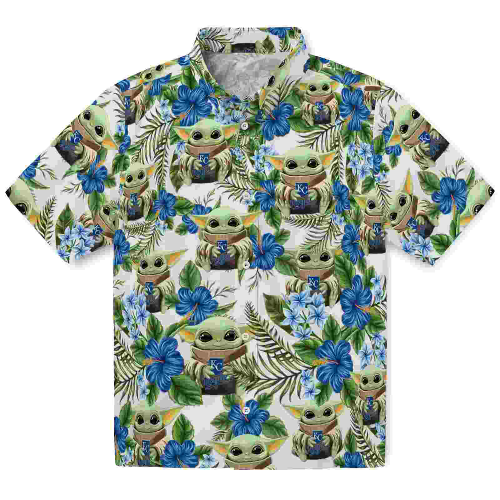 Kansas City Royals Tropical Yoda Green Hawaiian Shirt