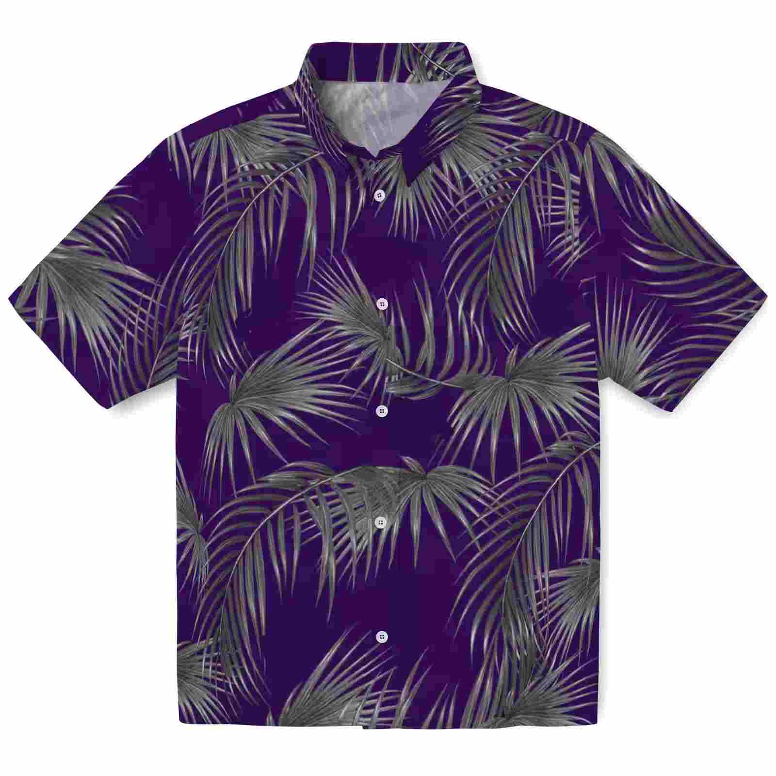 Kansas State Wildcats Leafy Palms Purple Hawaiian Shirt