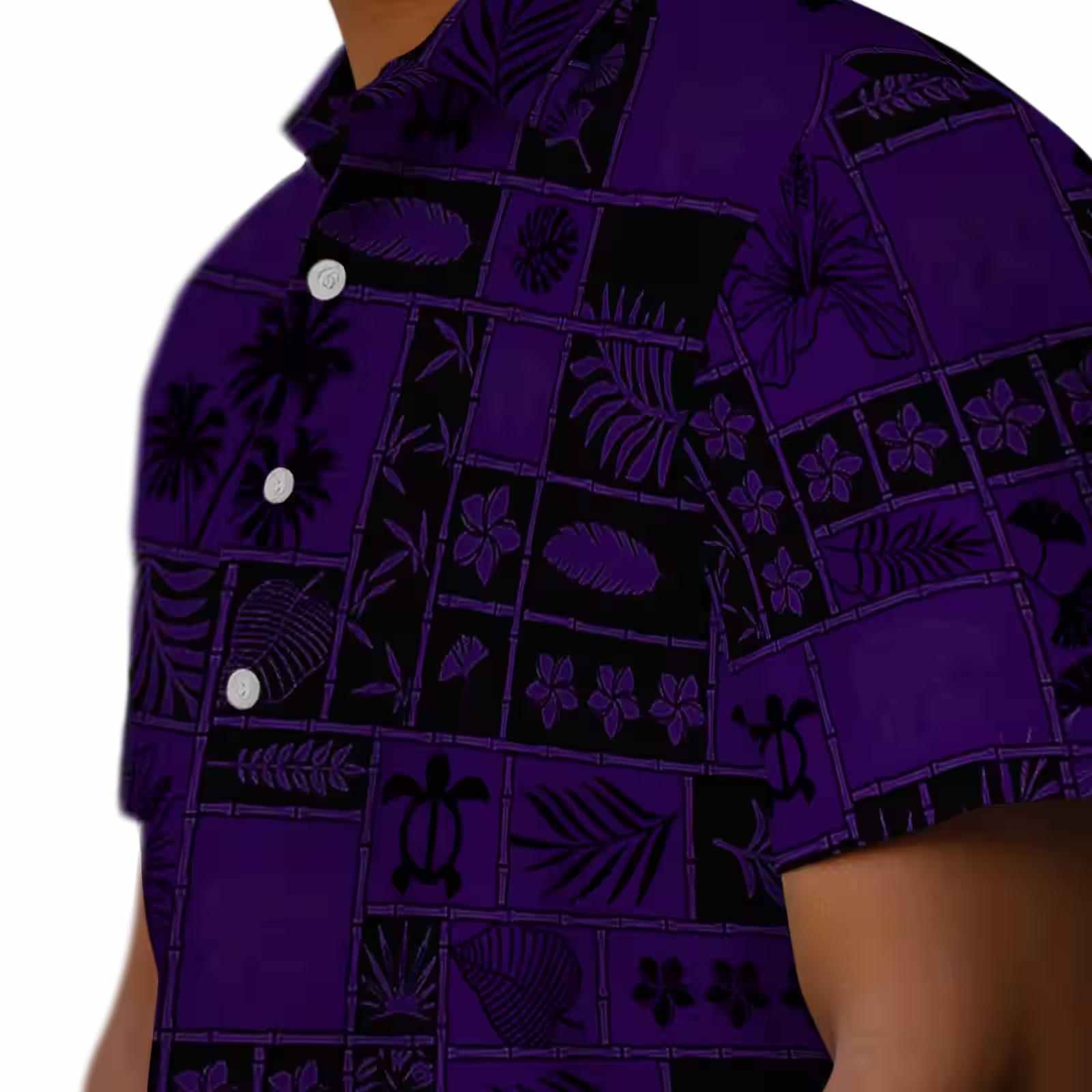 kansas state wildcats tropical patchwork purple black hawaiian shirt trendy