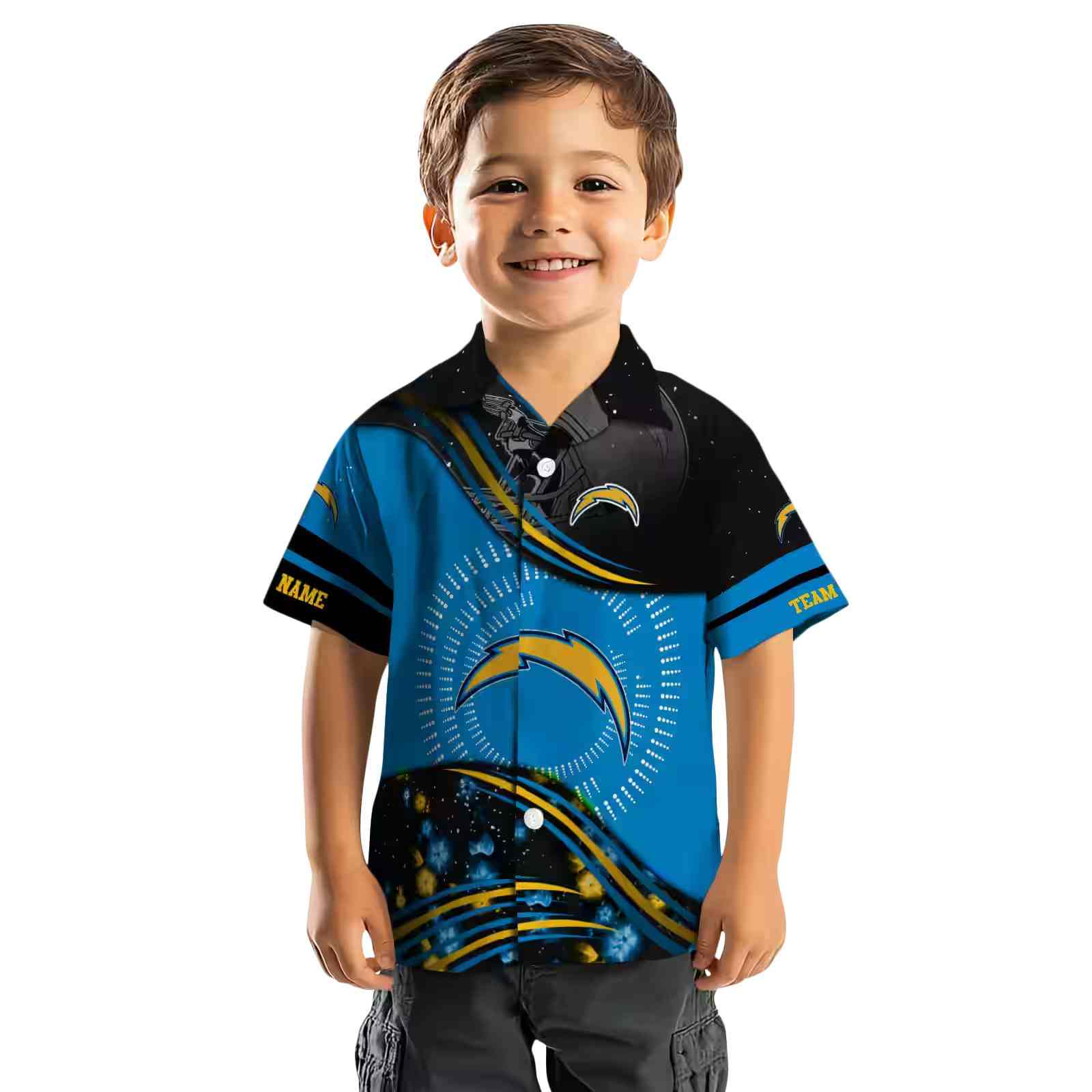 los angeles chargers football wave blue black hawaiian shirt top rated