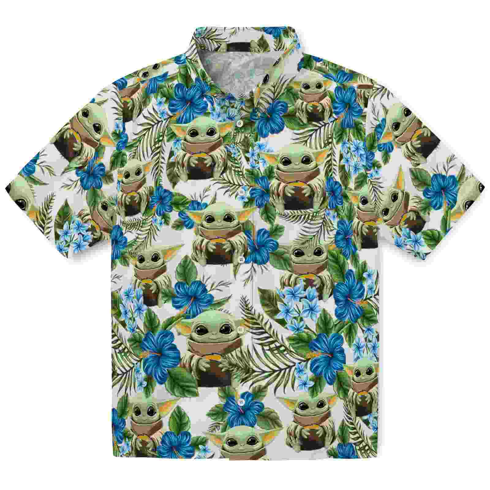 Los Angeles Chargers Tropical Yoda Green Hawaiian Shirt