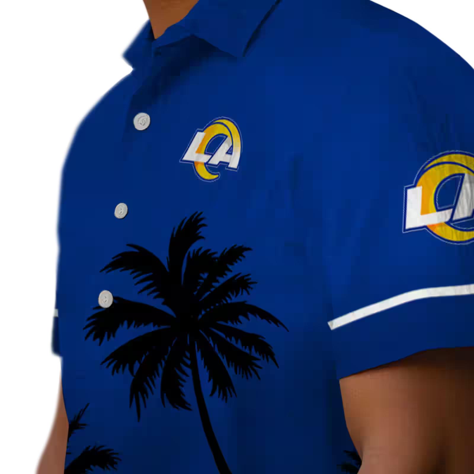 los angeles rams beach sunset blue black hawaiian shirt trendy