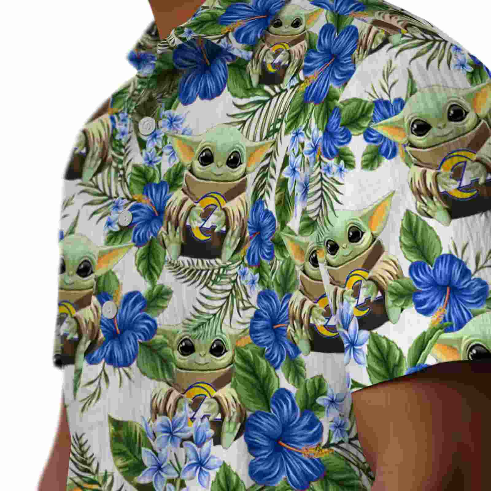 los angeles rams tropical yoda green hawaiian shirt trendy