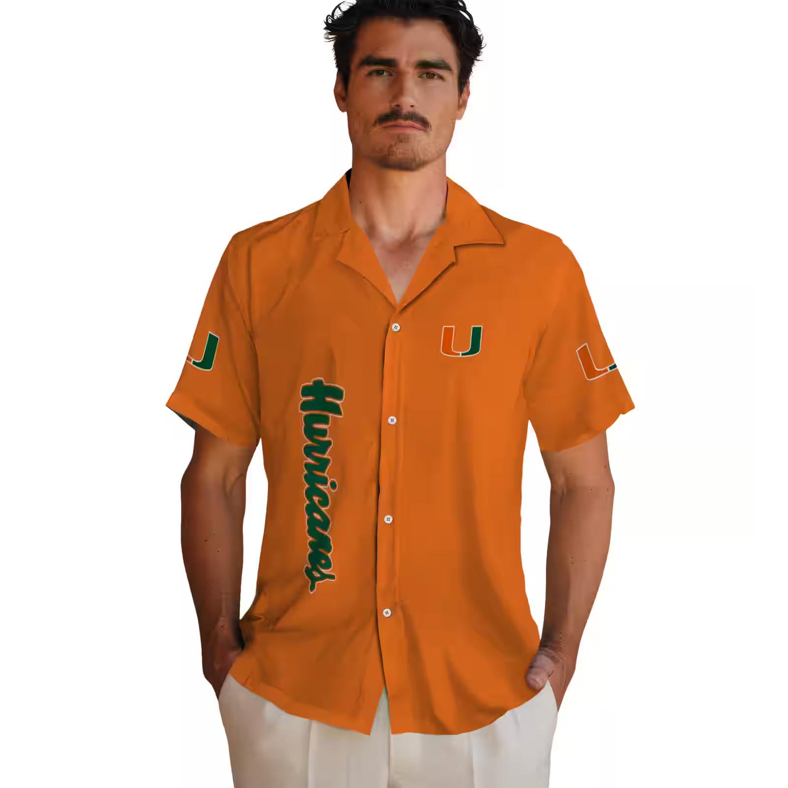 miami hurricanes stuart minion orange hawaiian shirt fashion forward