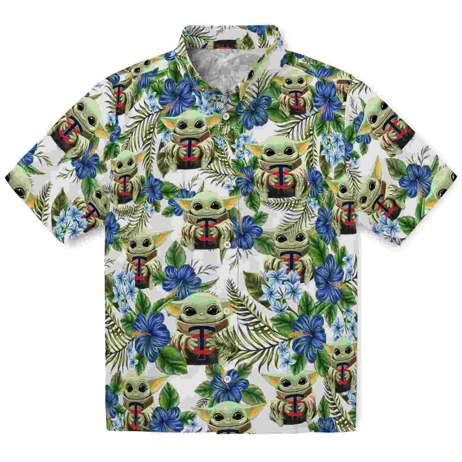 Minnesota Twins Tropical Yoda Green Hawaiian Shirt