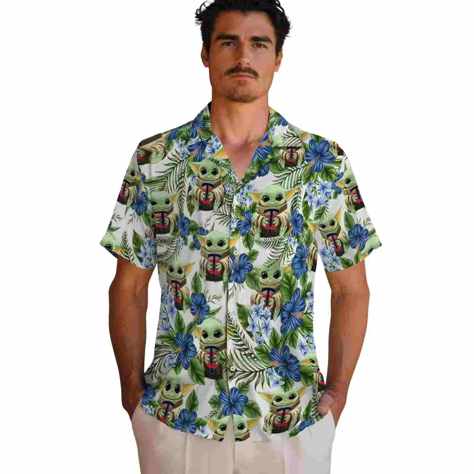 minnesota twins tropical yoda green hawaiian shirt fashion forward