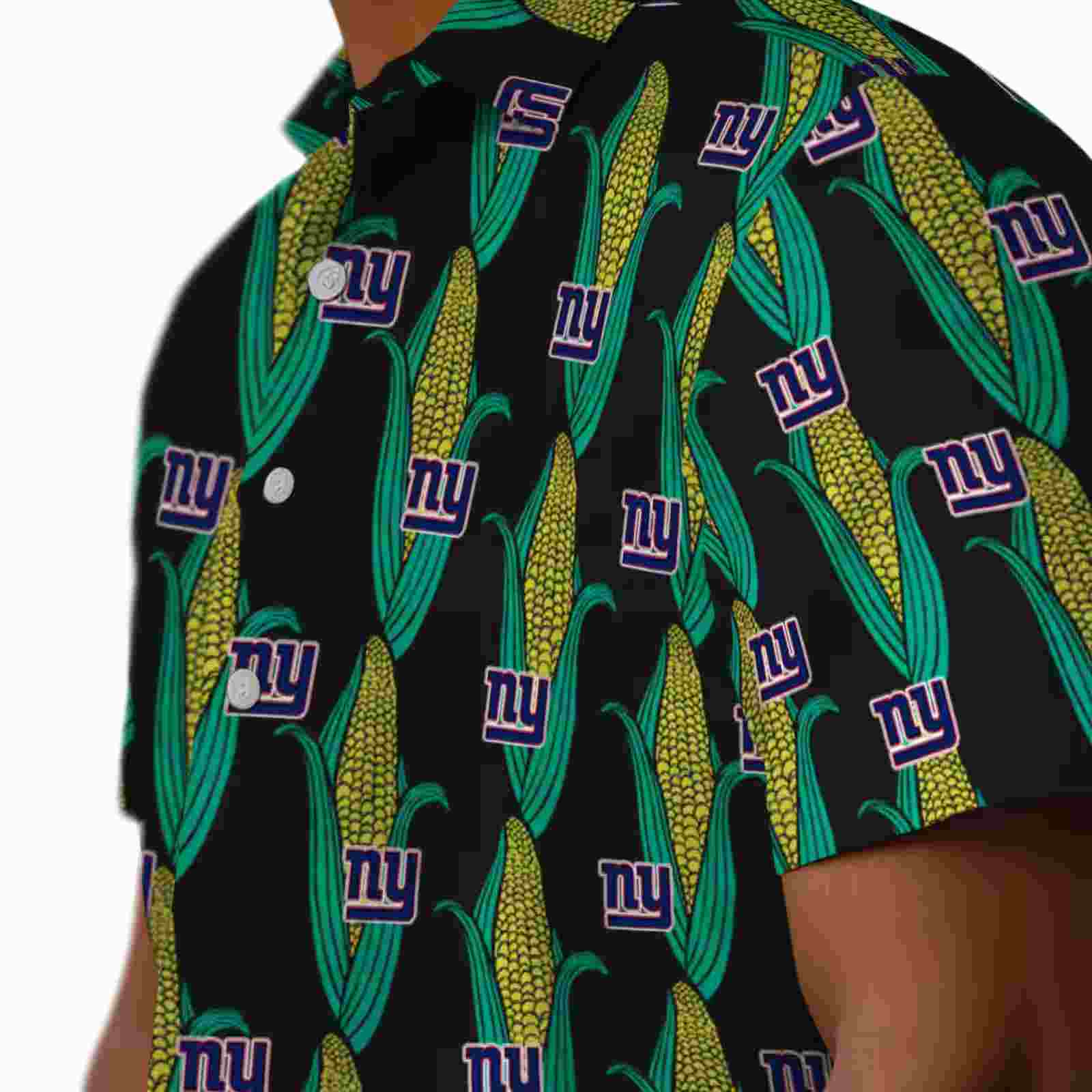 new york giants corn motifs black green hawaiian shirt trendy