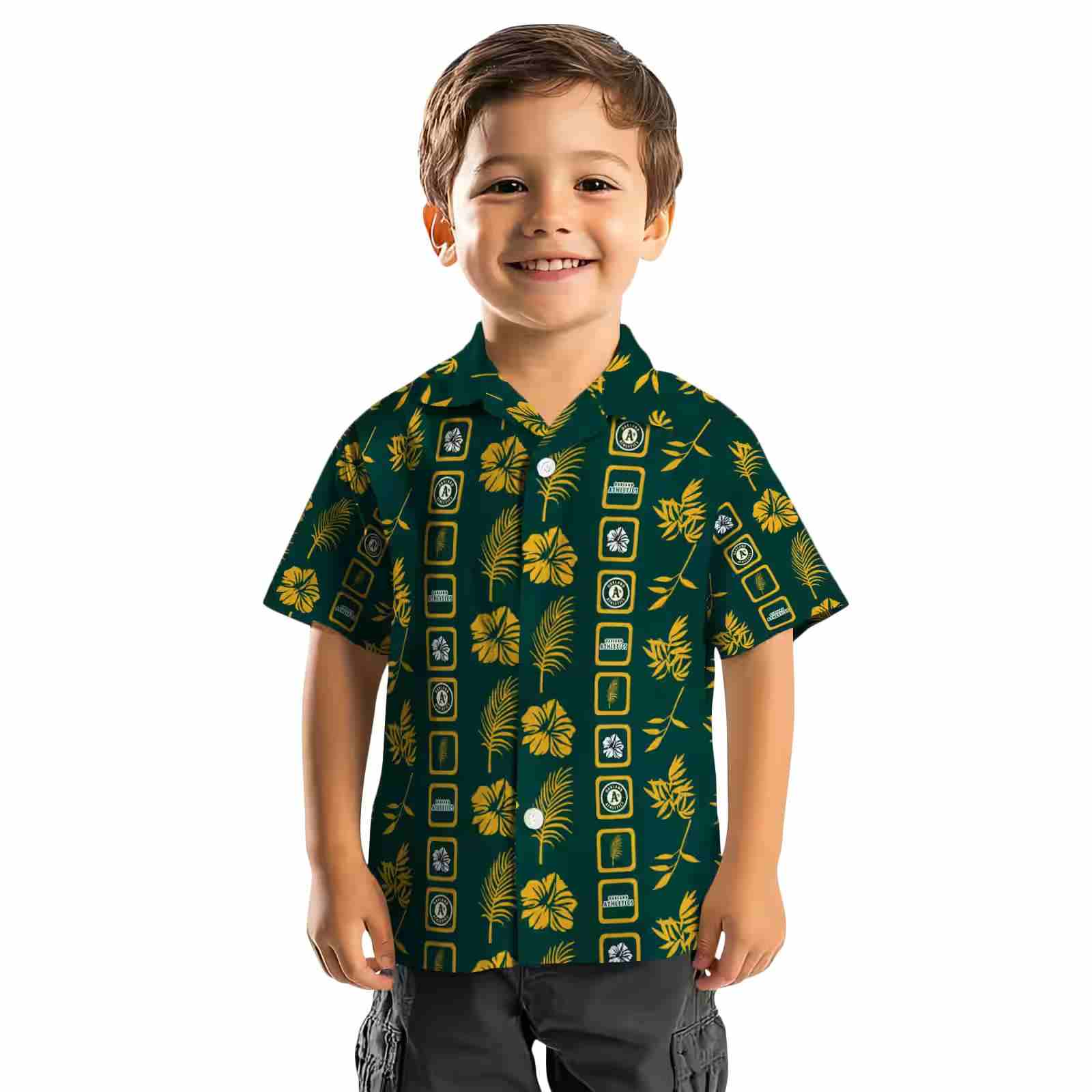 oakland athletics framed floral green hawaiian shirt top rated