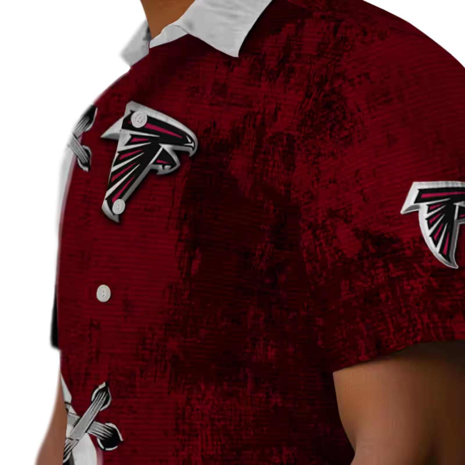 personalized atlanta falcons edgy streaks red white hawaiian shirt trendy