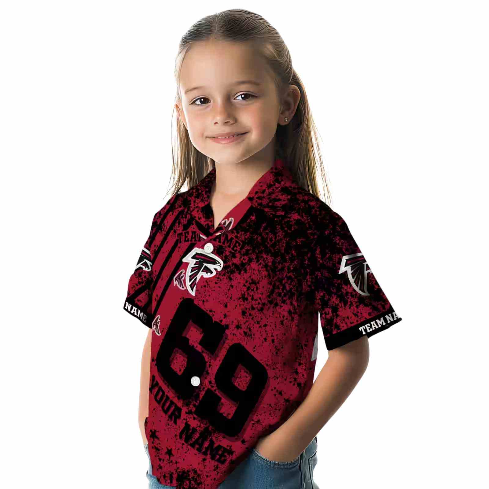 personalized atlanta falcons star stripes red hawaiian shirt premium grade